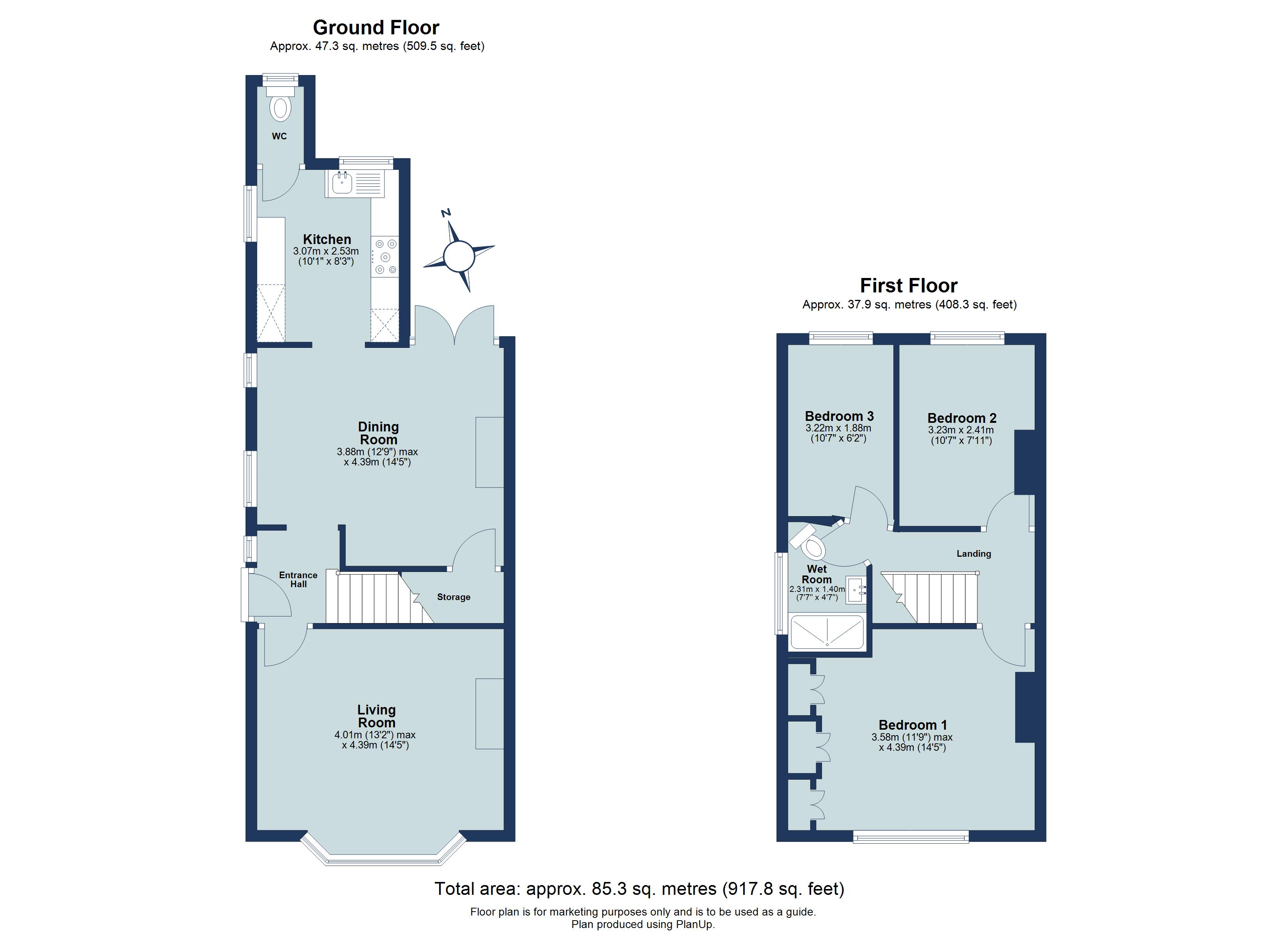 3 bed end of terrace house for sale in Cambridge Road, St. Albans, Hertfordshire, AL1 - Property floorplan