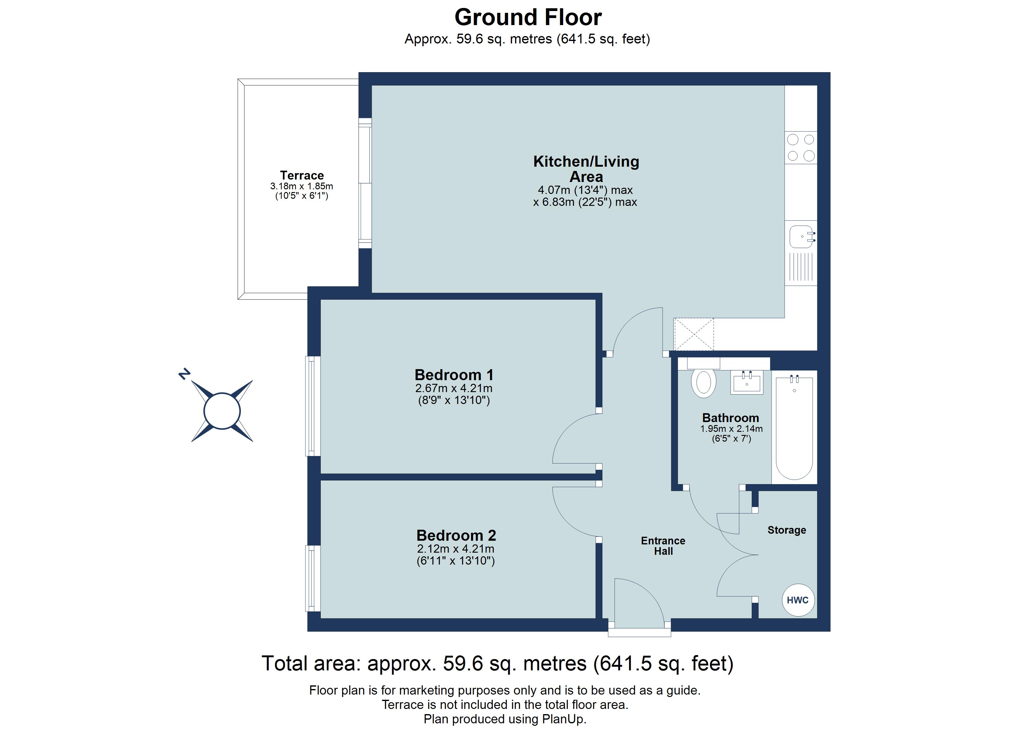 2 bed apartment for sale in Barcino House, Charrington Place, St. Albans, Hertfordshire, AL1 - Property floorplan