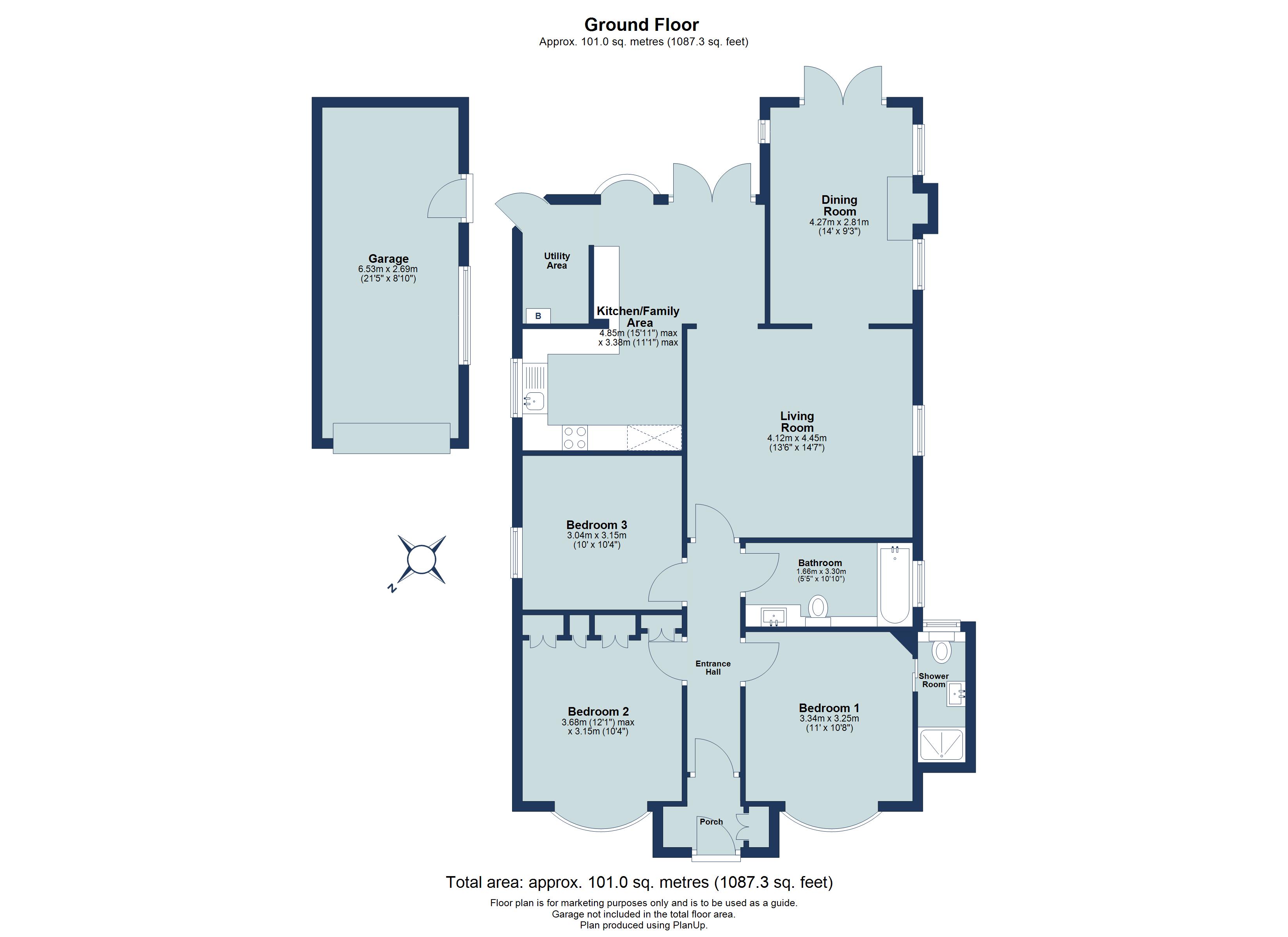 3 bed detached bungalow for sale in Watford Road, St. Albans, Hertfordshire, AL2 - Property floorplan