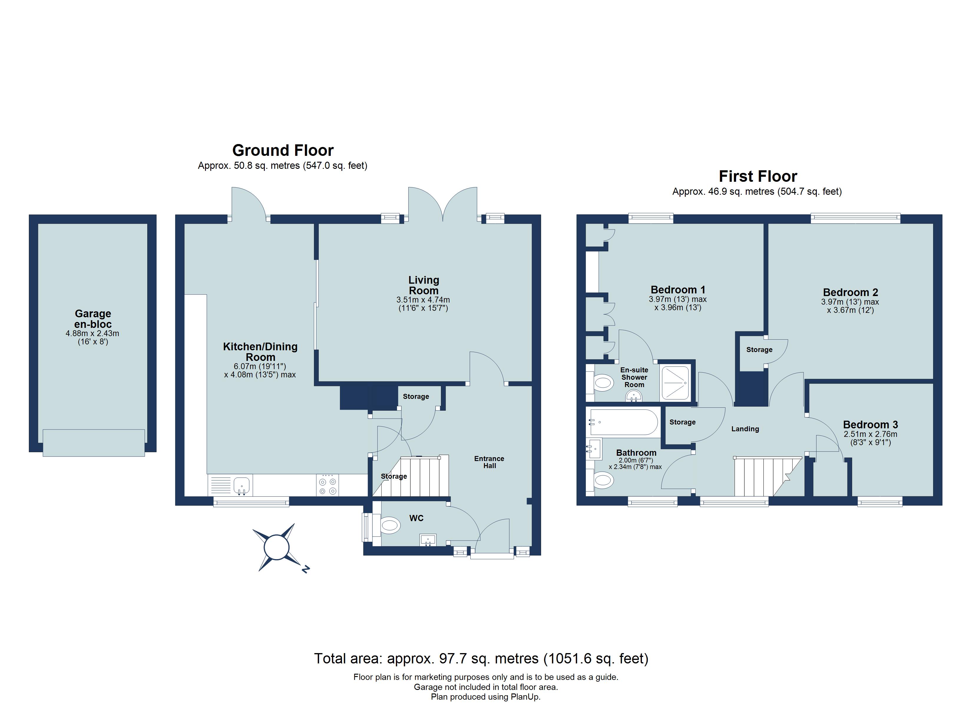 3 bed terraced house for sale in High Oaks, St. Albans, Hertfordshire, AL3 - Property floorplan