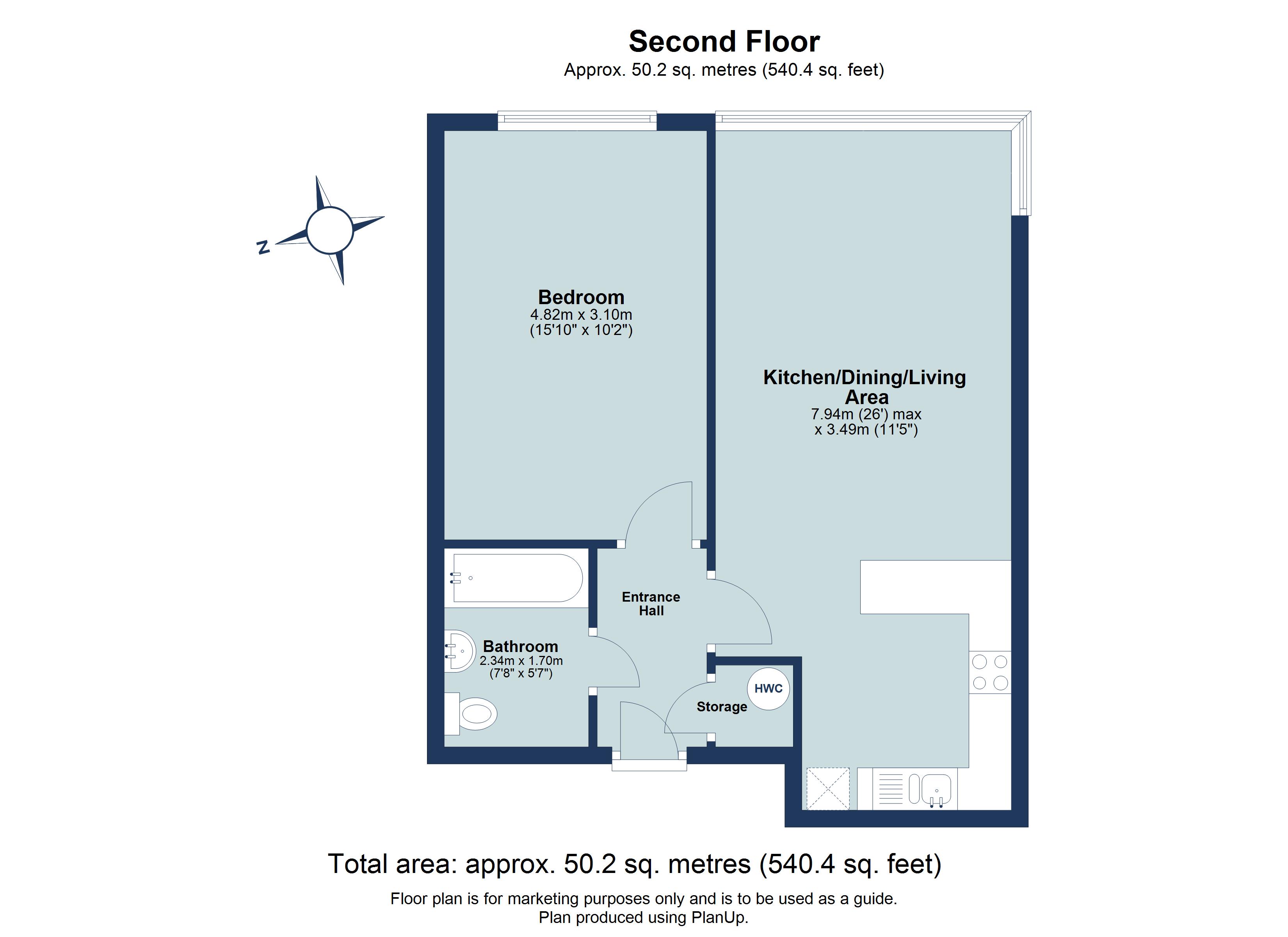 1 bed apartment to rent in Newsom Place, Hatfield Road, St. Albans, Hertfordshire, AL1 - Property floorplan