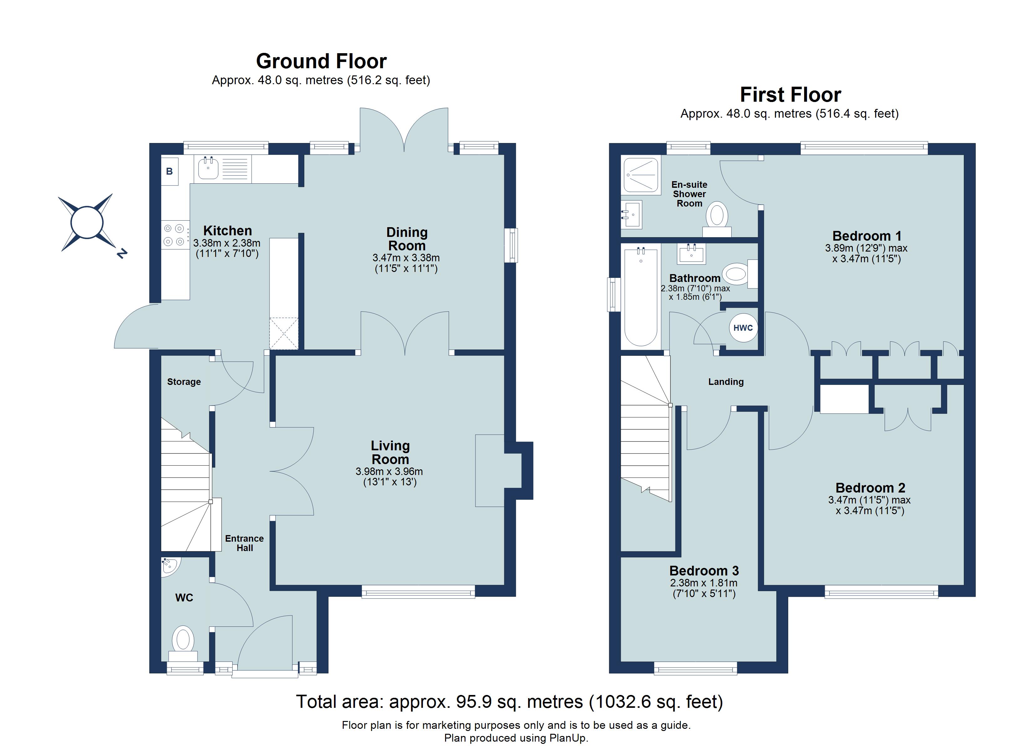 3 bed detached house for sale in St. Vincent Drive, St. Albans, Hertfordshire, AL1 - Property floorplan