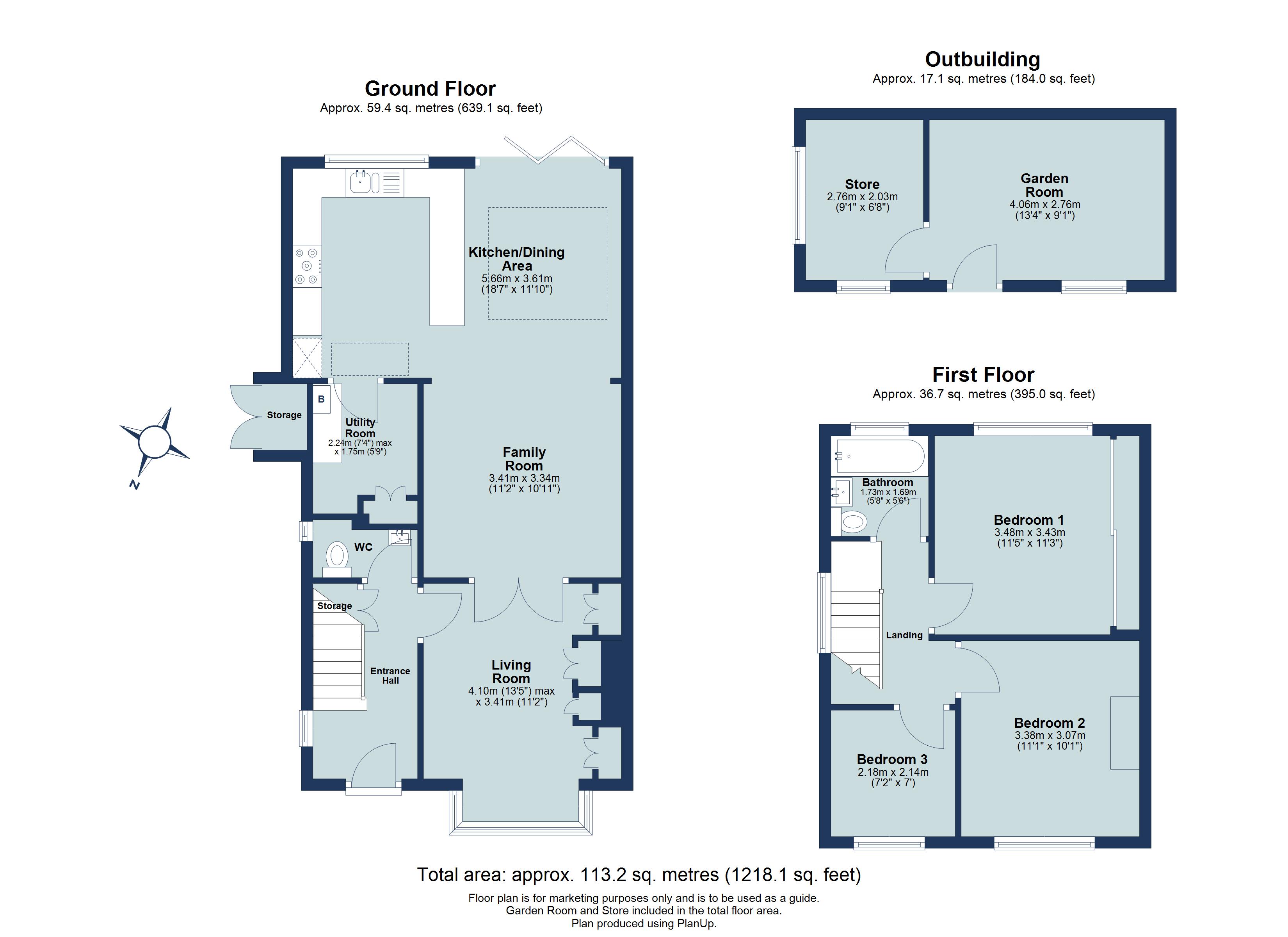 3 bed detached house for sale in Aysgarth Road, Redbourn, Hertfordshire, AL3 - Property floorplan