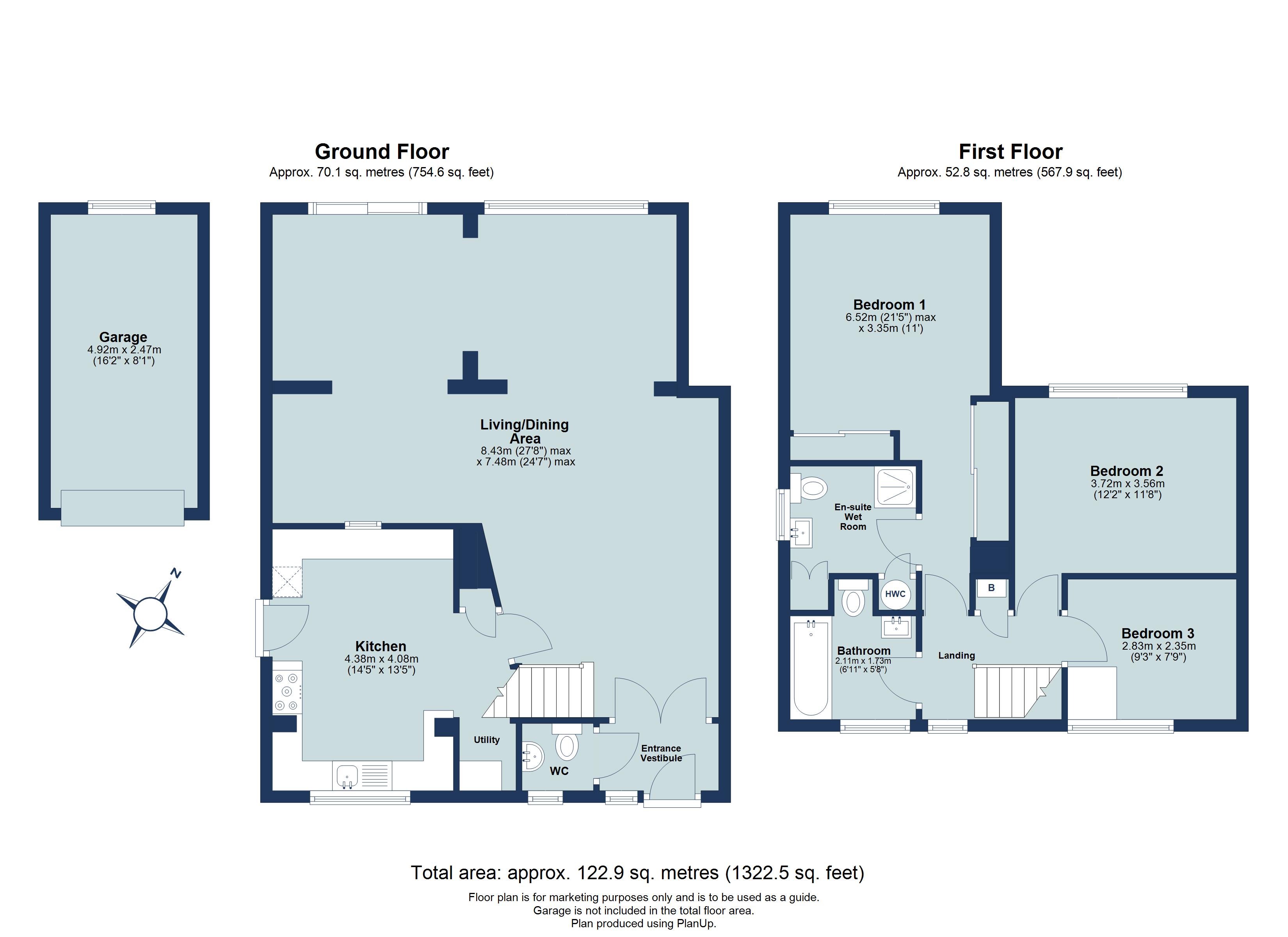 3 bed semi-detached house for sale in St. Vincent Drive, St. Albans, Hertfordshire, AL1 - Property floorplan