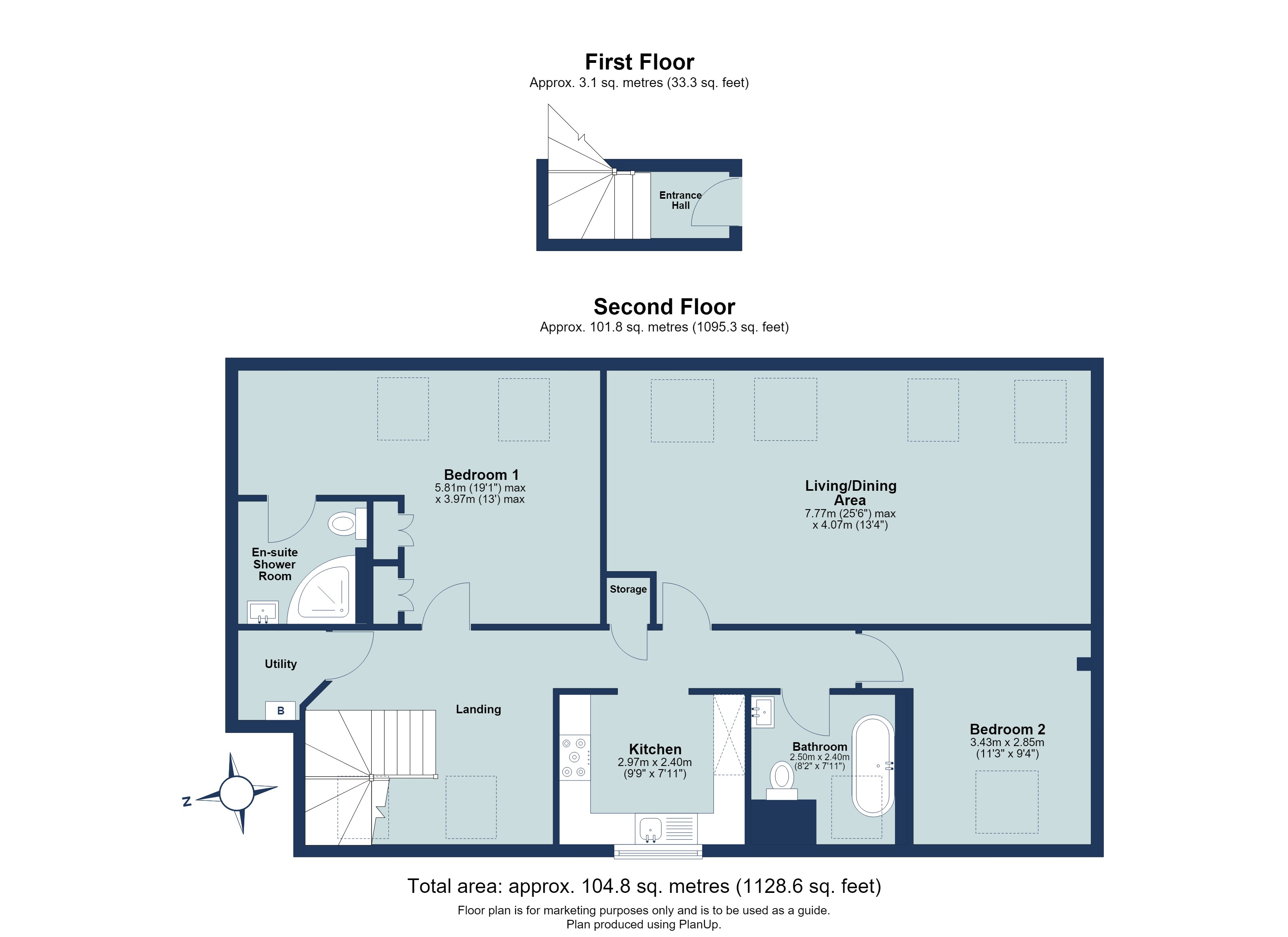 2 bed apartment for sale in Lichfield Place, Lemsford Road, St. Albans, Hertfordshire, AL1 - Property floorplan