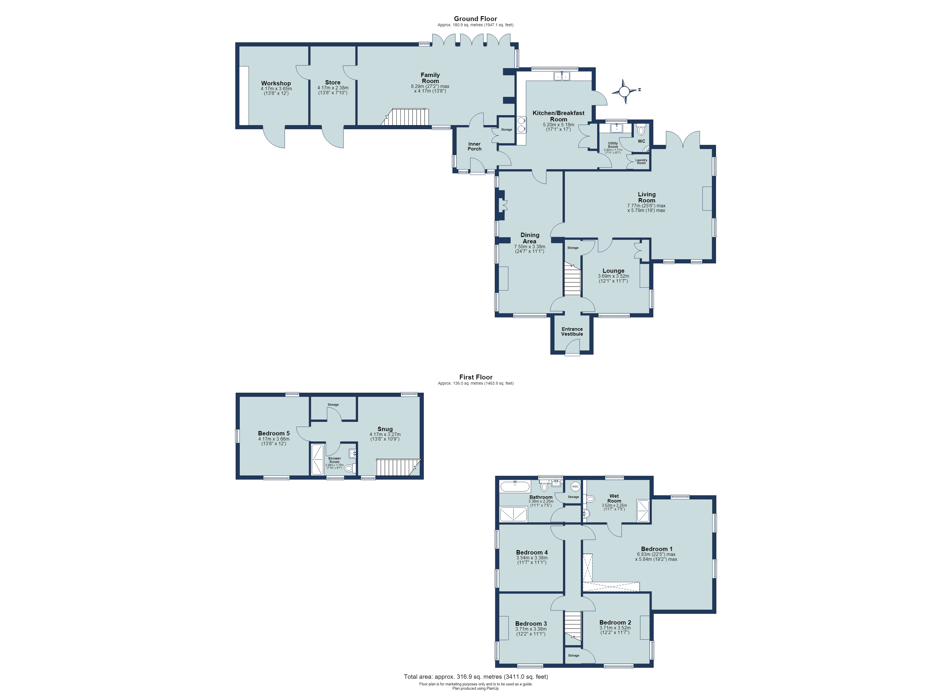5 bed detached house for sale in Chad Lane, Flamstead, Hertfordshire, AL3 - Property floorplan