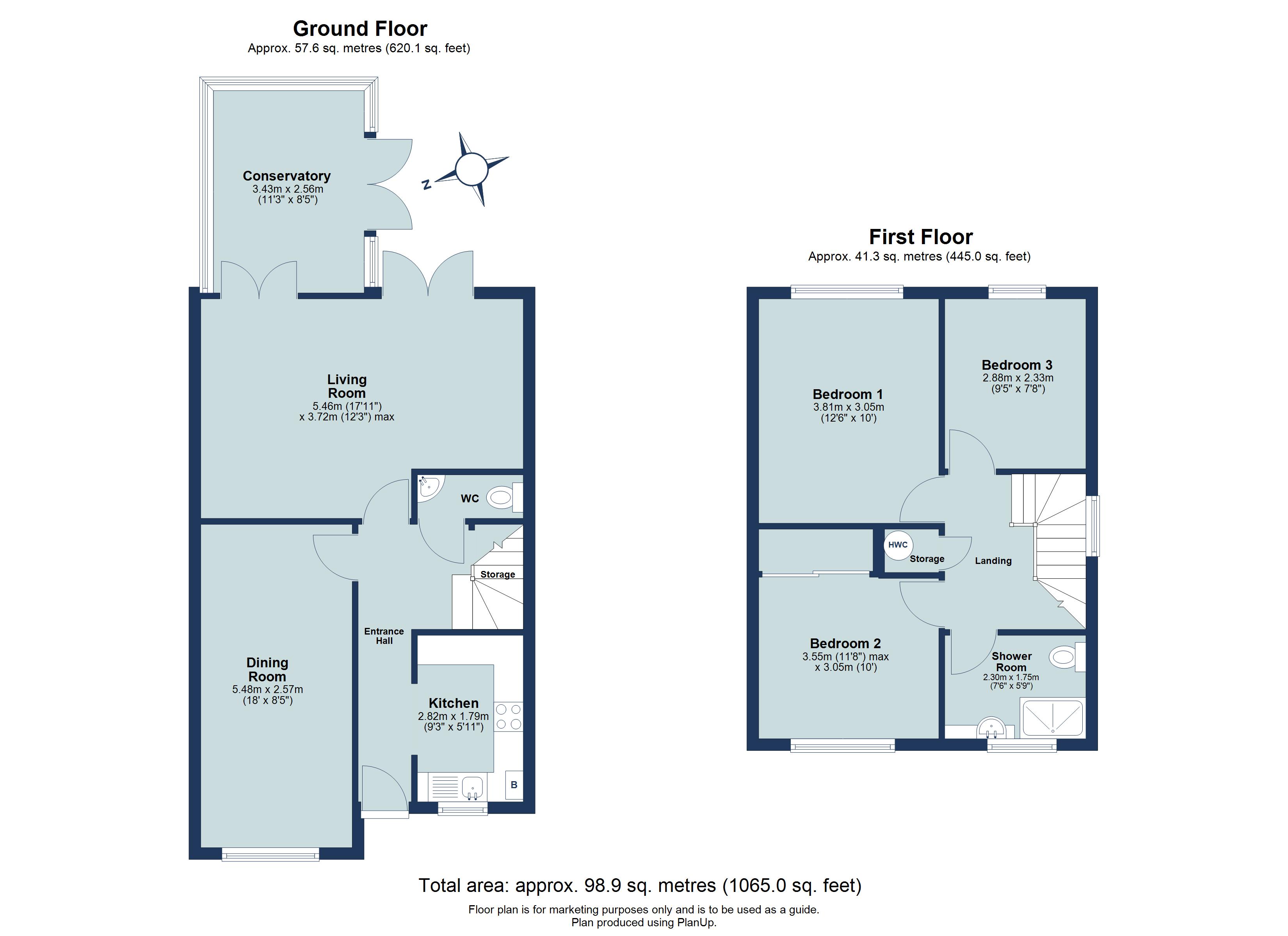 3 bed end of terrace house for sale in Archers Fields, Sandridge Road, St. Albans, Hertfordshire, AL1 - Property floorplan