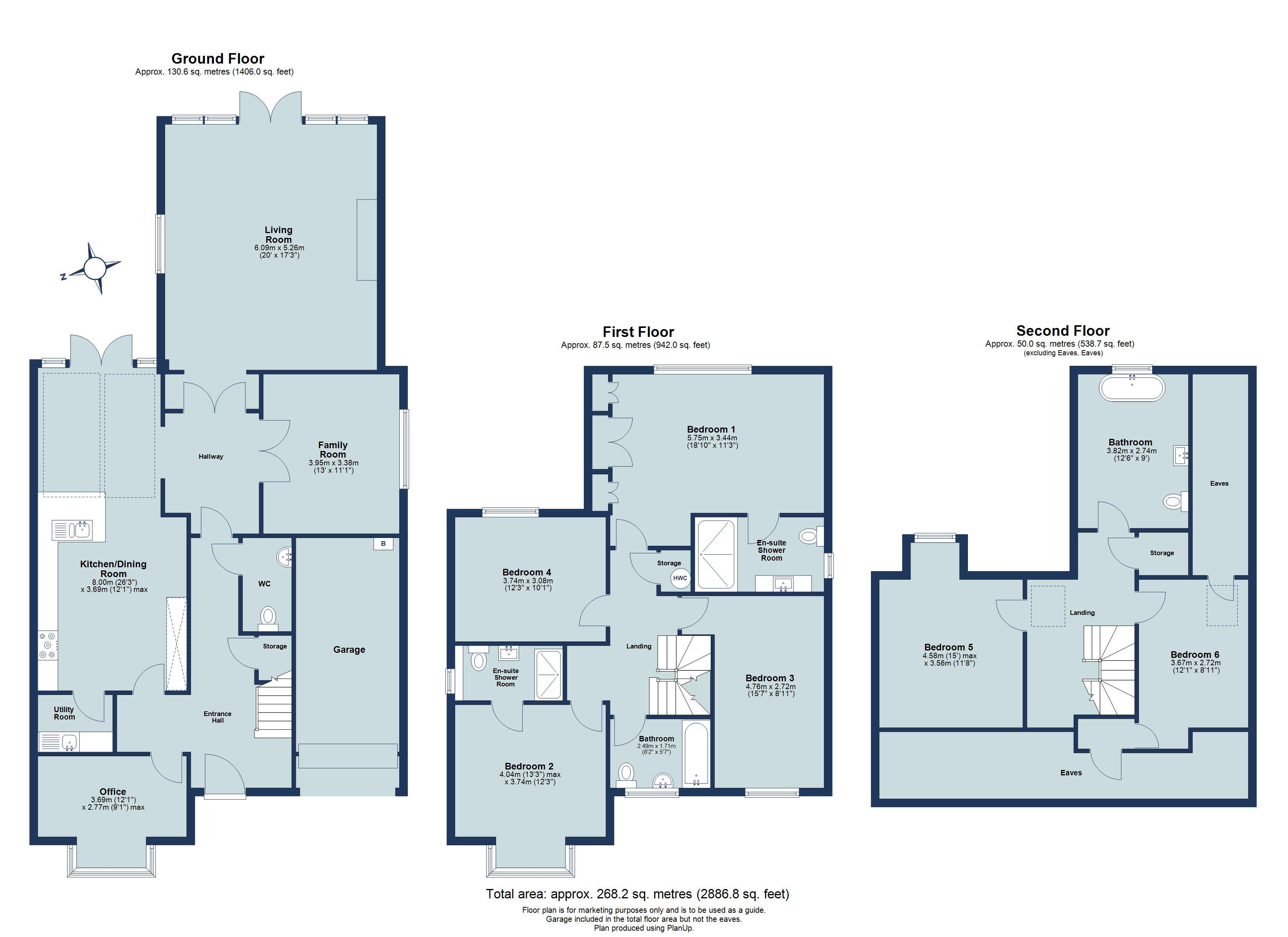 6 bed detached house for sale in Lancaster Road, St. Albans, Hertfordshire, AL1 - Property floorplan