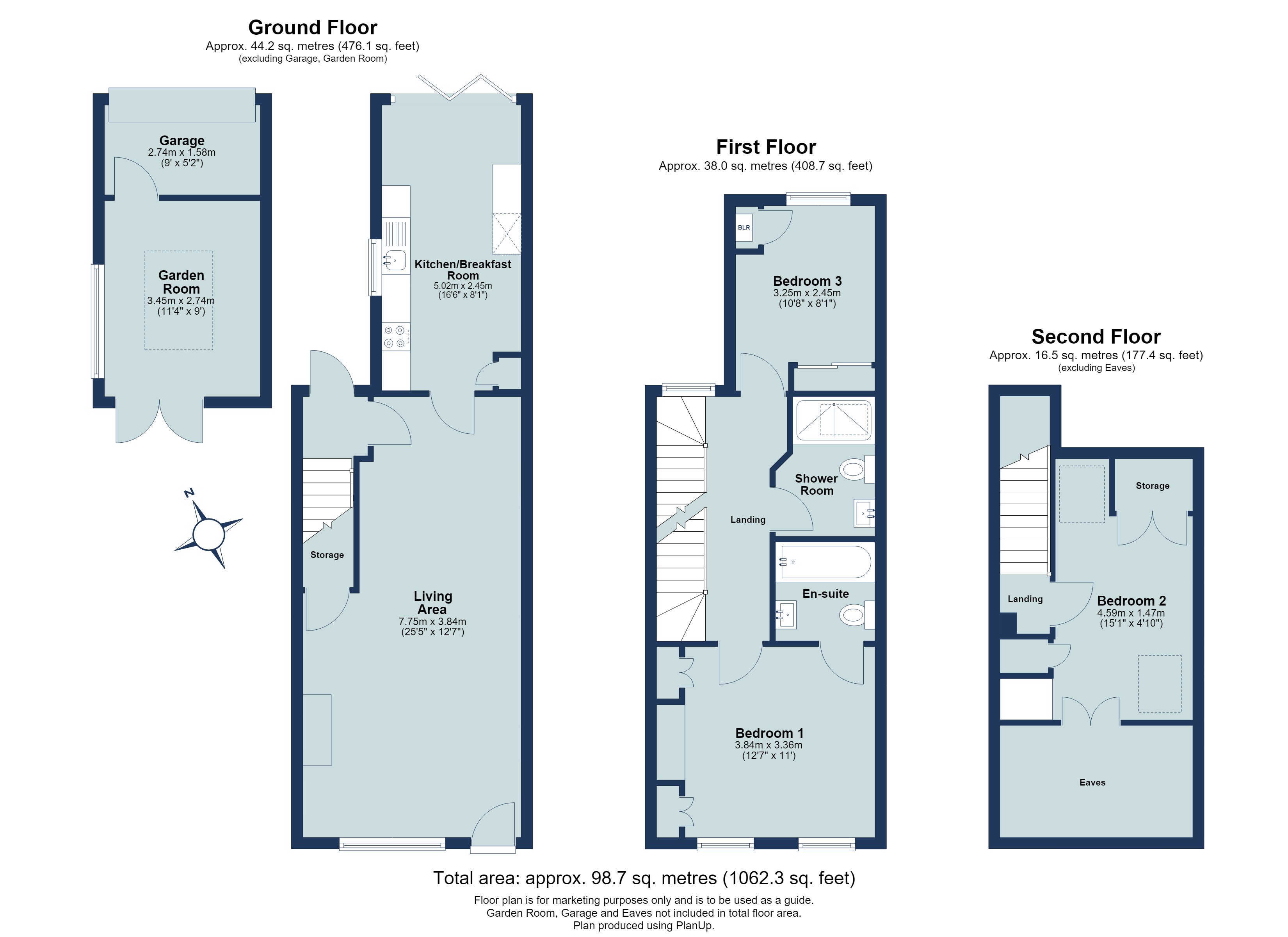 3 bed terraced house for sale in Kings Road, St. Albans, Hertfordshire, AL3 - Property floorplan