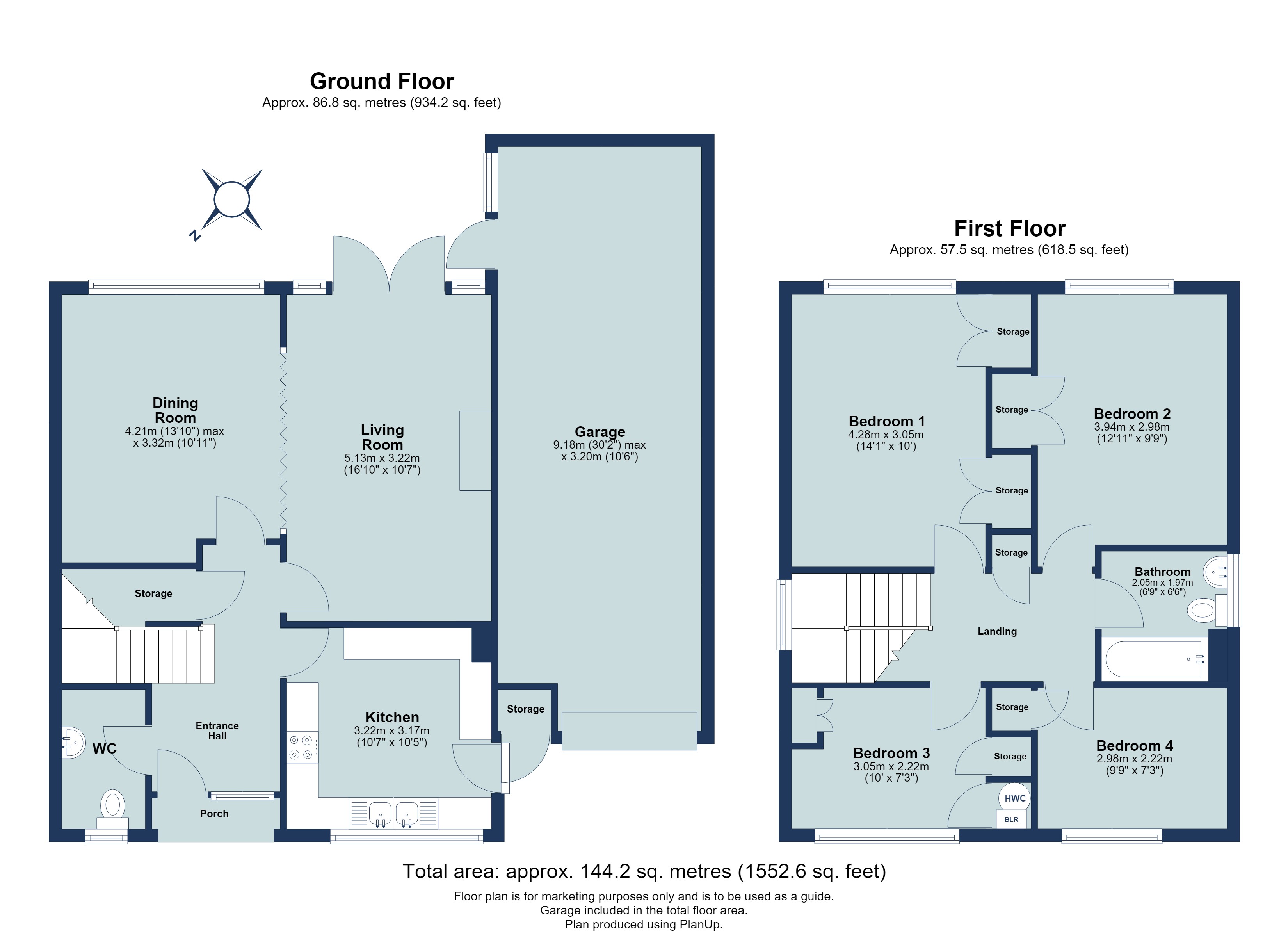 4 bed link detached house for sale in Augustus Close, St. Albans, Hertfordshire, AL3 - Property floorplan