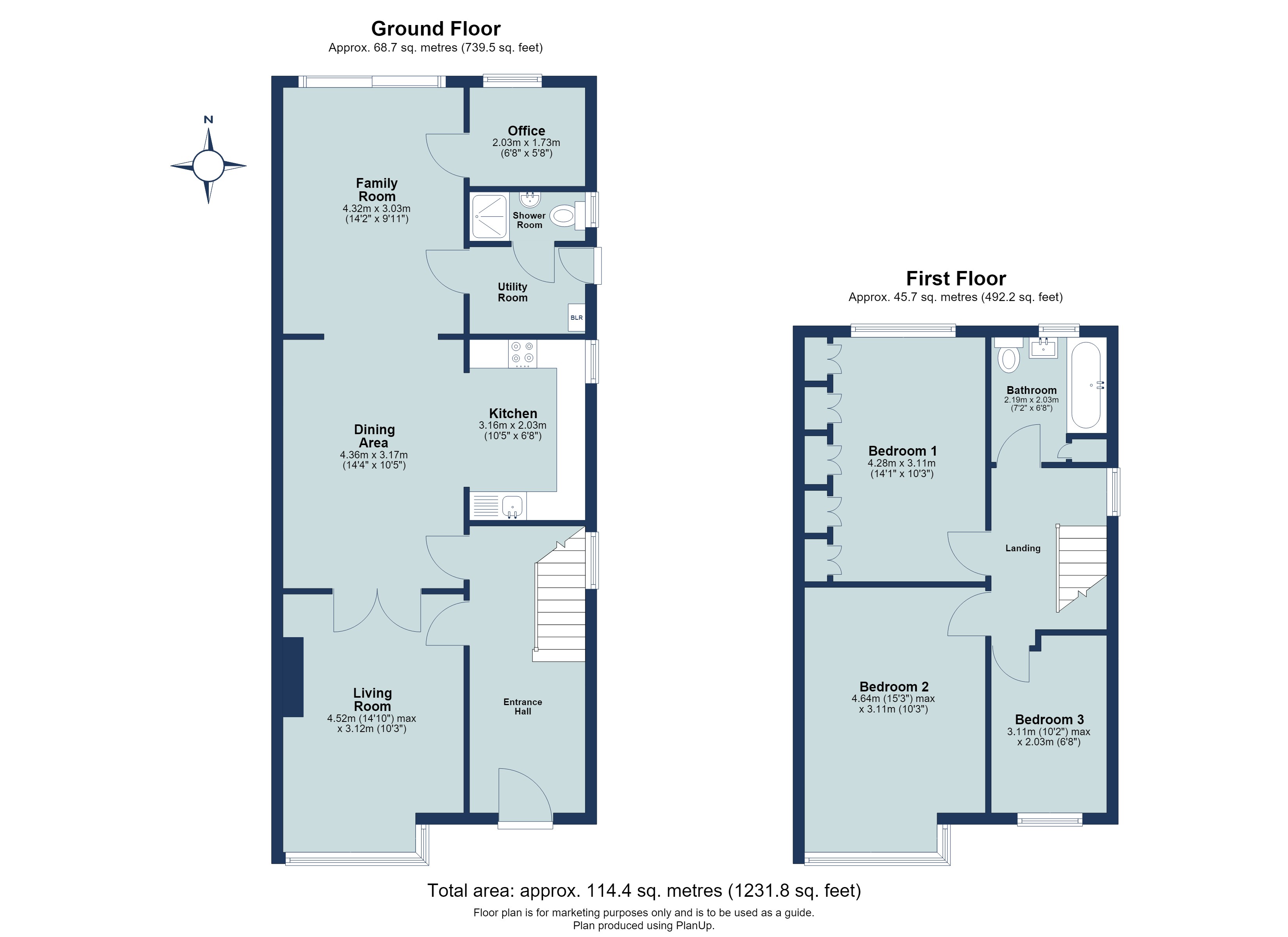 3 bed semi-detached house for sale in Wynchlands Crescent, St. Albans, Hertfordshire, AL4 - Property floorplan