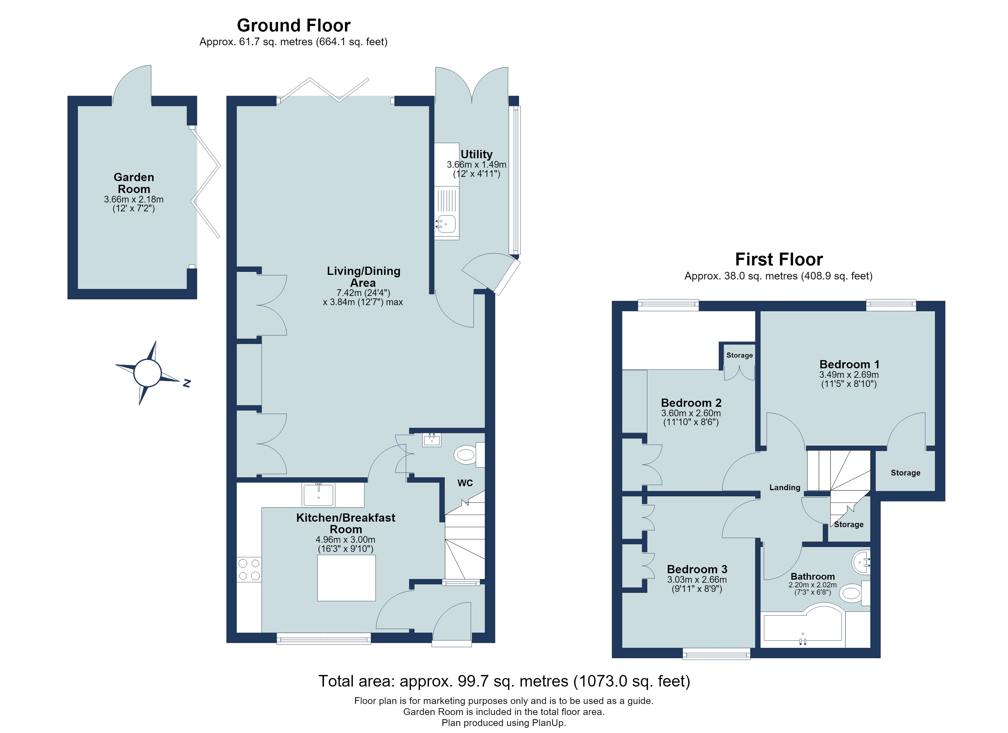 3 bed terraced house for sale in Radlett Road, Colney Street, St. Albans, Hertfordshire, AL2 - Property floorplan