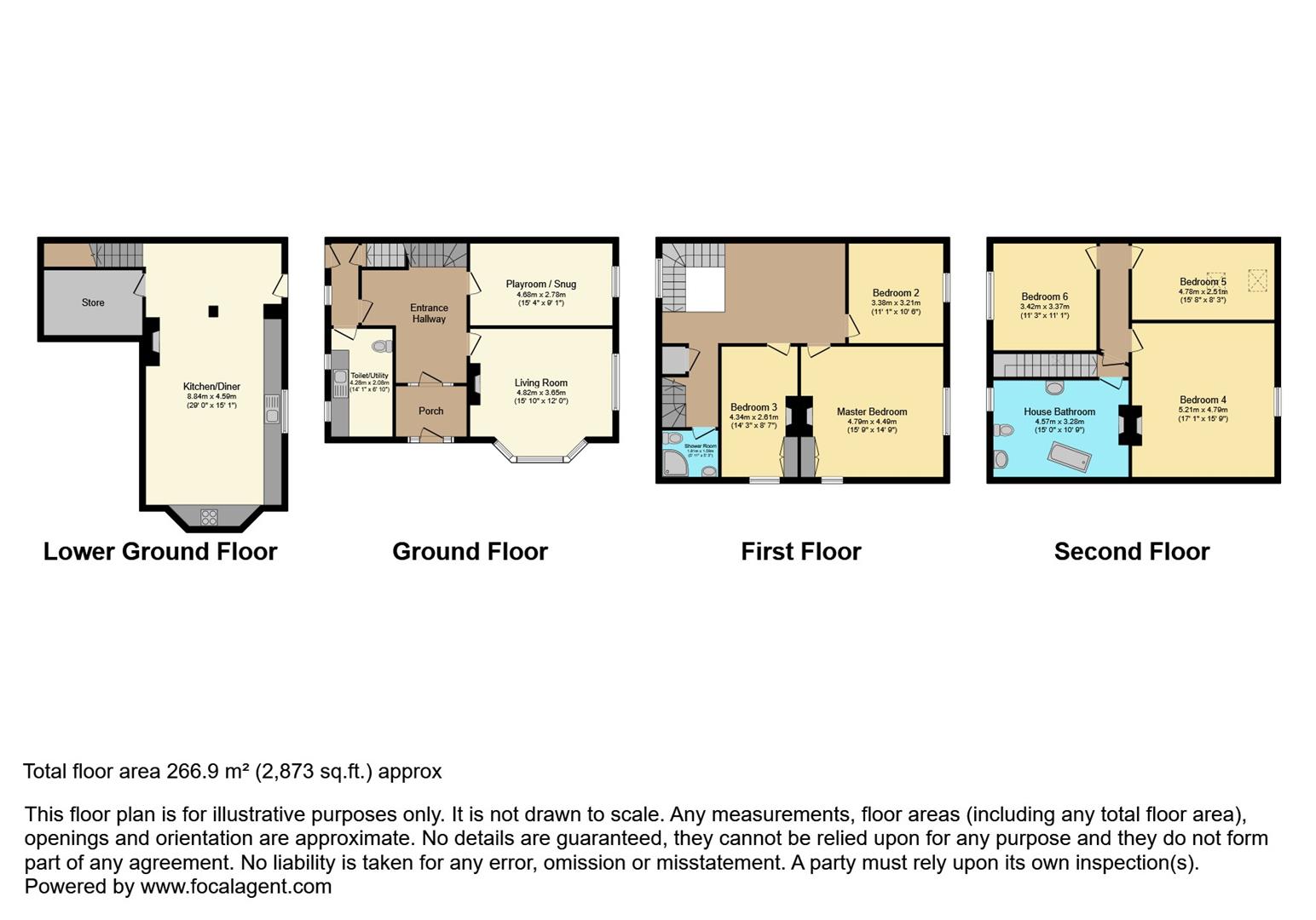 6 bed semi-detached house for sale in Spring Gardens Lane, Keighley, BD20 6LS - Property floorplan