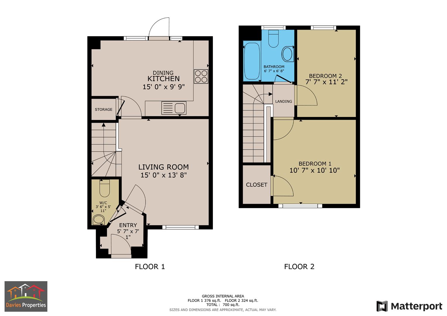 2 bed end of terrace house for sale in The Knoll, Keighley, BD22 6FD - Property floorplan