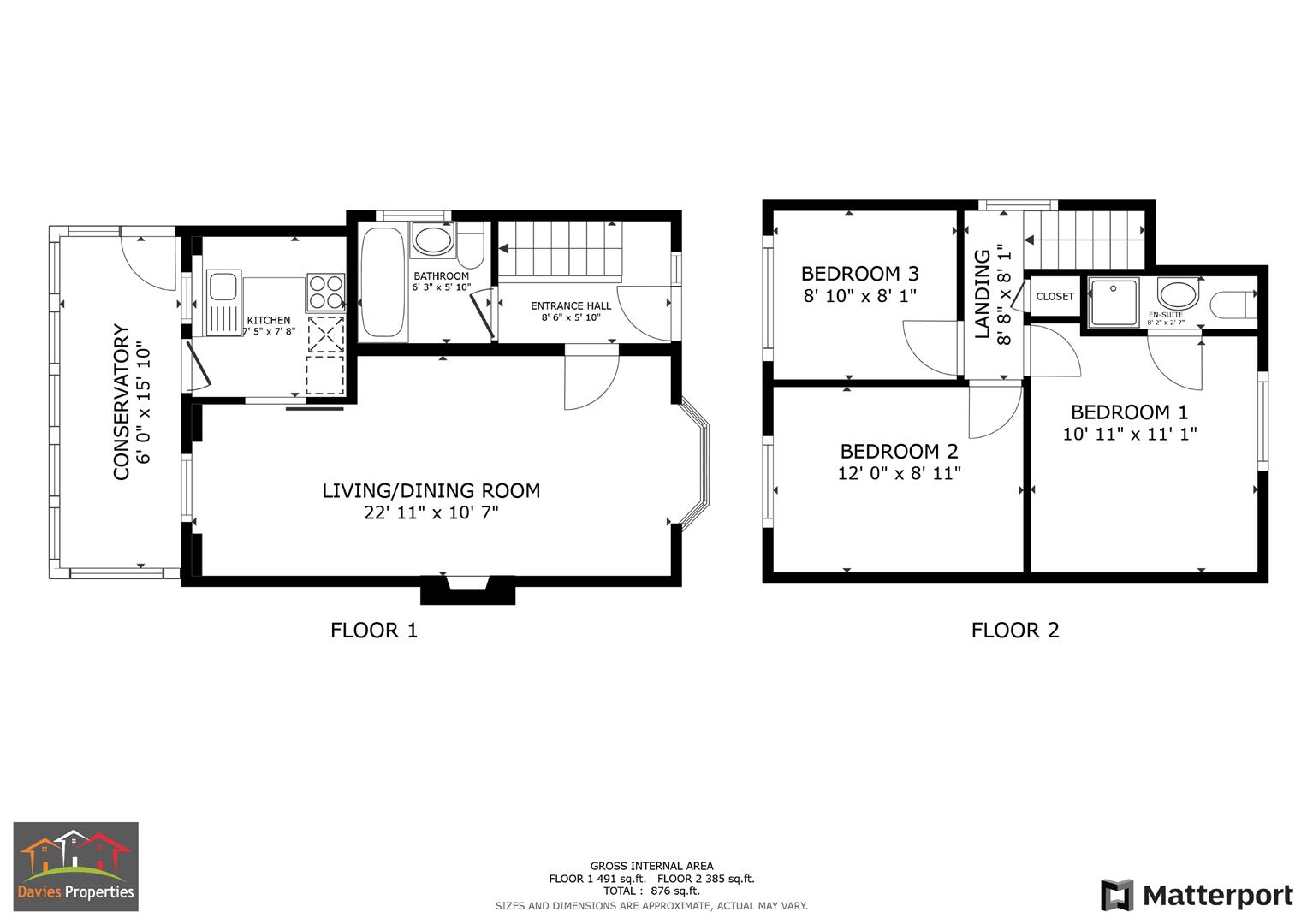 3 bed semi-detached house for sale in Larch Close, Oakworth, Keighley, BD22 7JU - Property floorplan