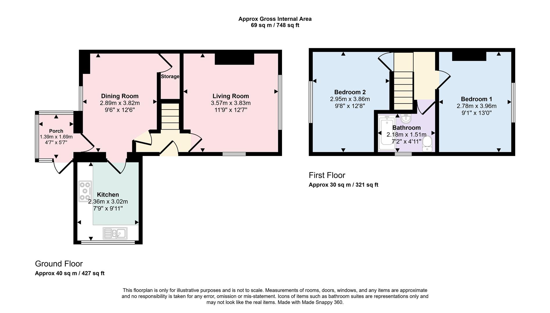 2 bed semi-detached house for sale in Sunnyhill Grove, Keighley, BD21 1RU - Property floorplan