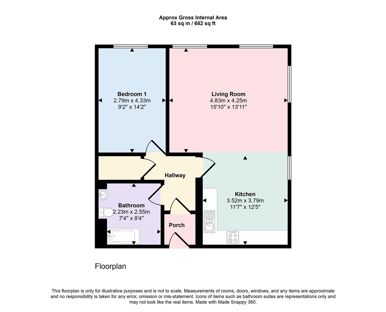 1 bed apartment for sale in Harwal Gate, Silsden, Keighley, BD20 0FB - Property floorplan