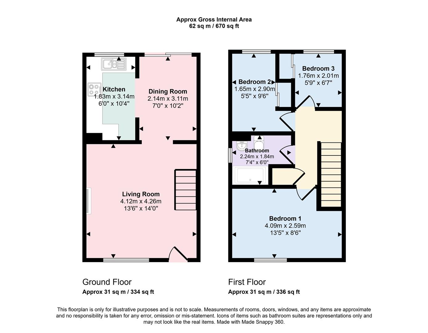 3 bed semi-detached house for sale in Felbrigg Avenue, Keighley, BD22 6BA - Property floorplan