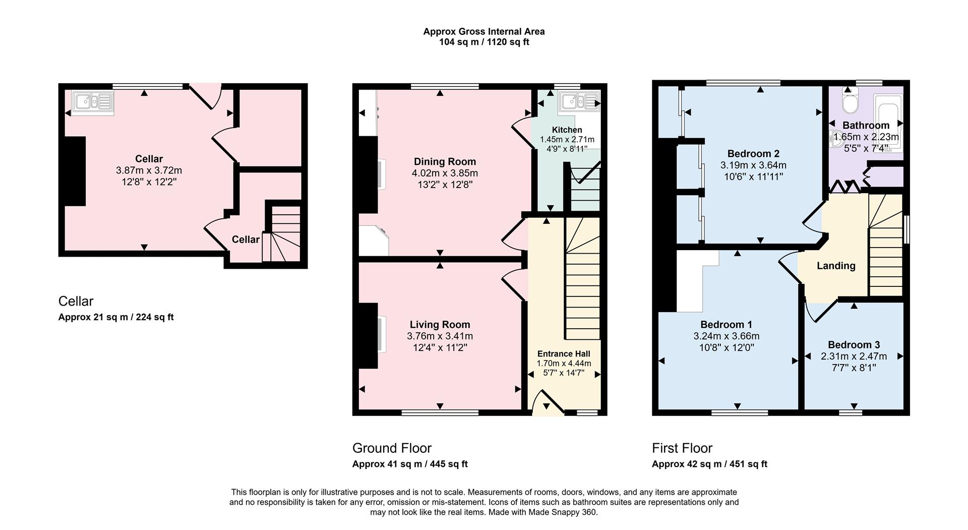 3 bed semi-detached house for sale in Park Lane, Keighley, BD21 4RL - Property floorplan