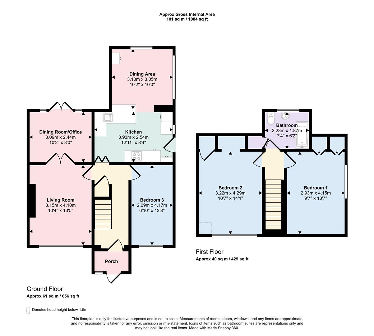 3 bed semi-detached house for sale in Otley Mount, East Morton, Keighley, BD20 5TD - Property floorplan