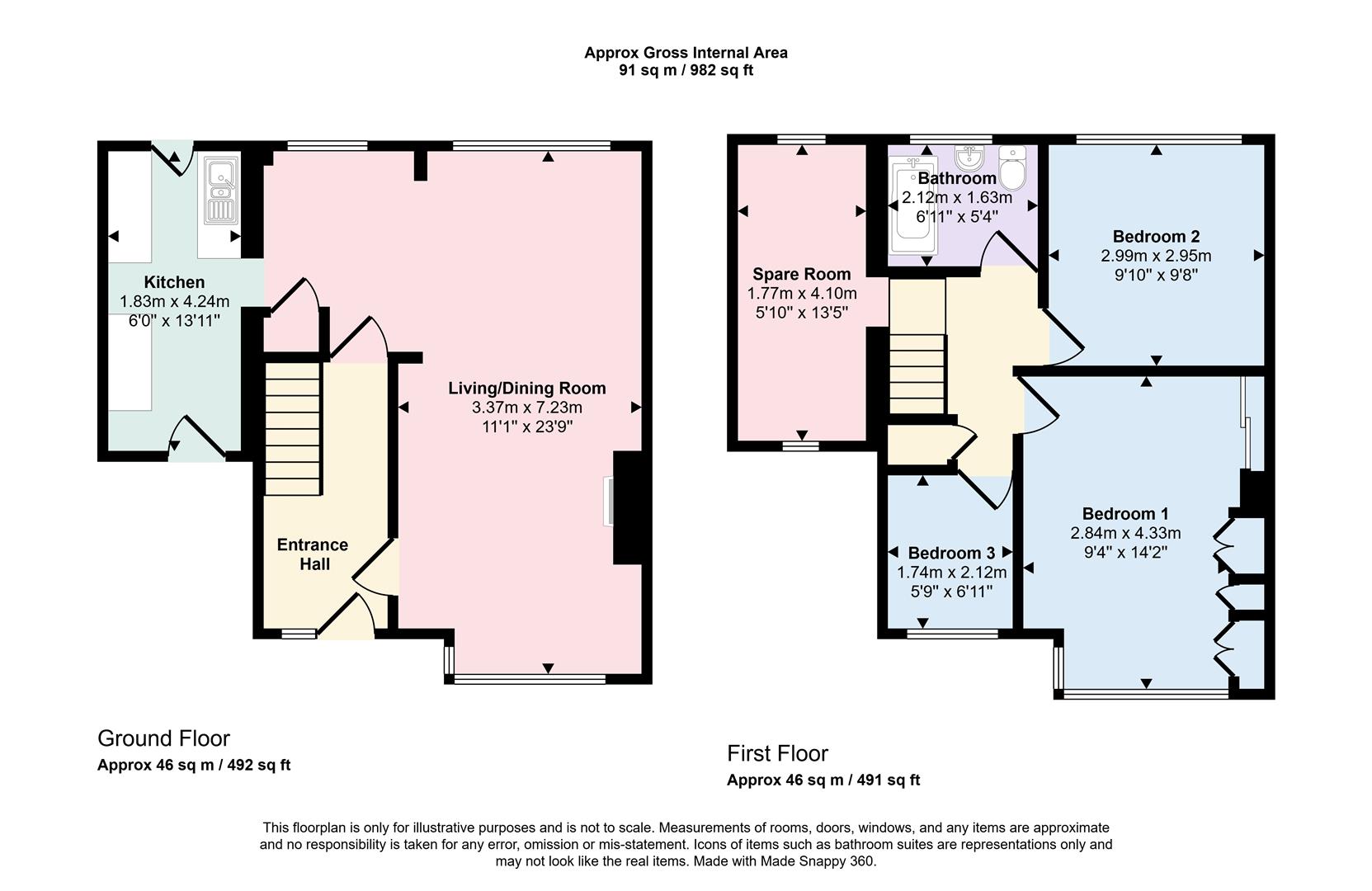 4 bed semi-detached house for sale in Hainworth Wood Road North, Keighley, BD21 5NF - Property floorplan