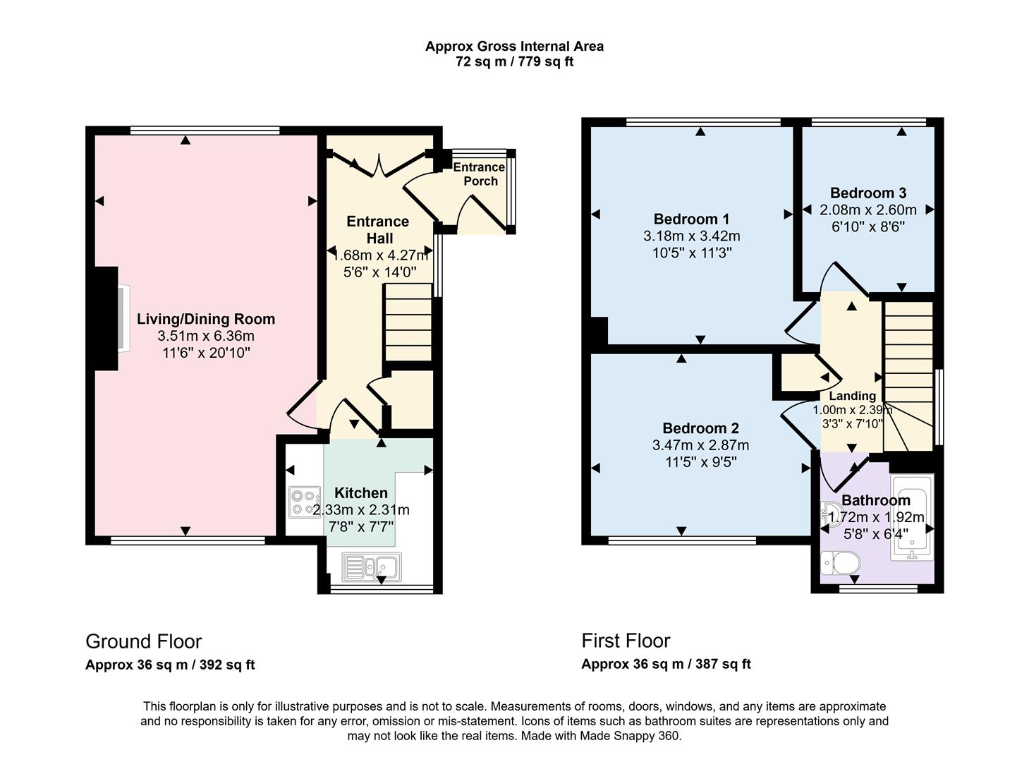 3 bed semi-detached house for sale in Westburn Avenue, Keighley, BD22 6LA - Property floorplan