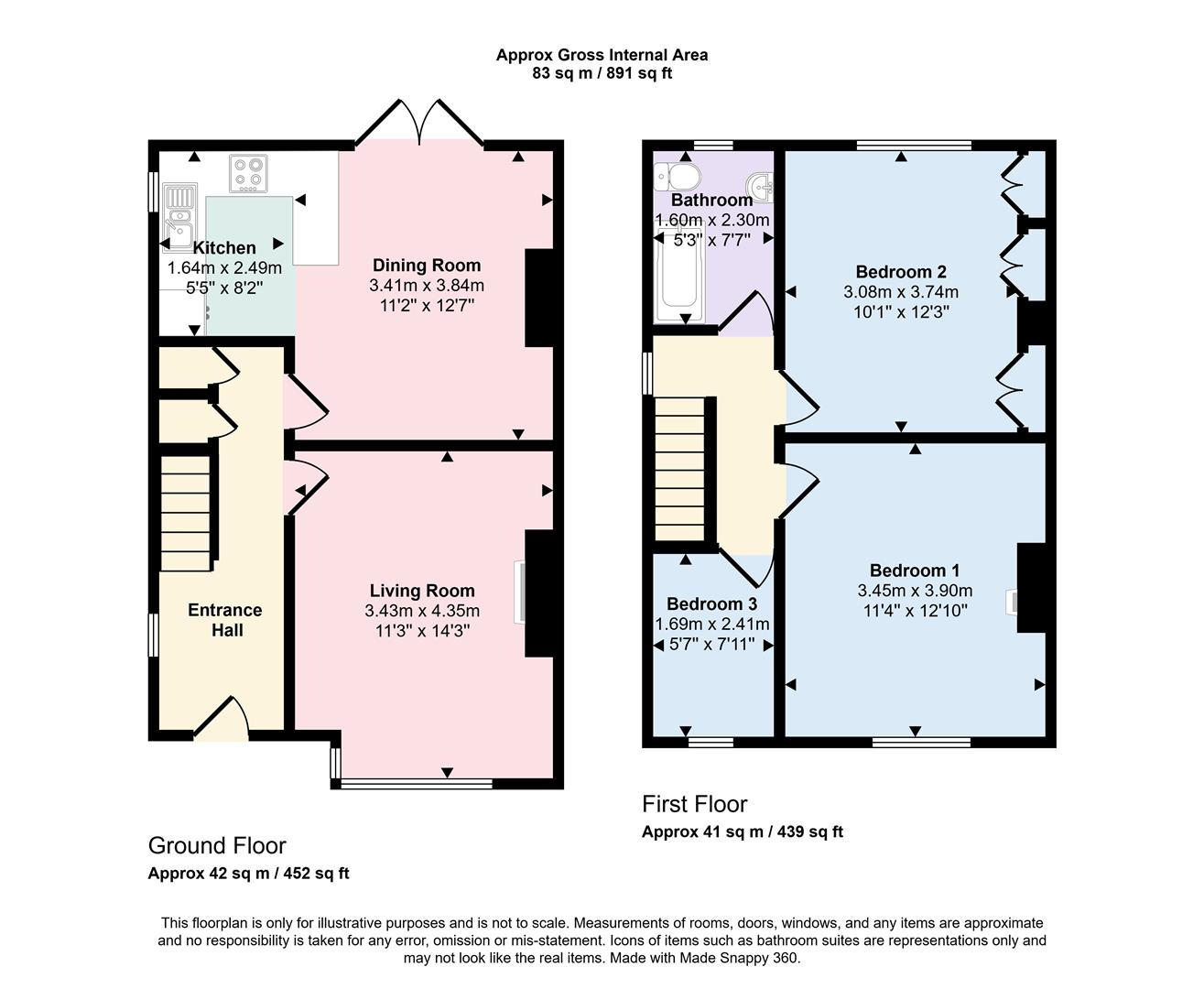 3 bed semi-detached house for sale in Oakbank Avenue, Exley Head, Keighley, BD22 7DY - Property floorplan