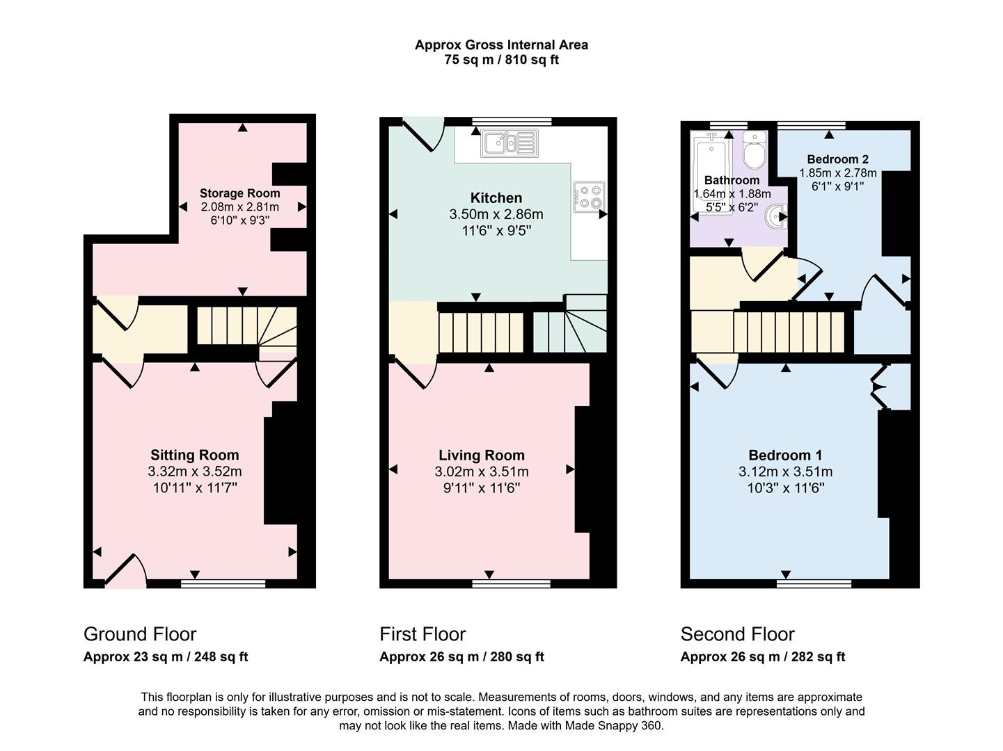 3 bed terraced house for sale in Prospect Terrace, Riddlesden, Keighley, BD20 5PP - Property floorplan