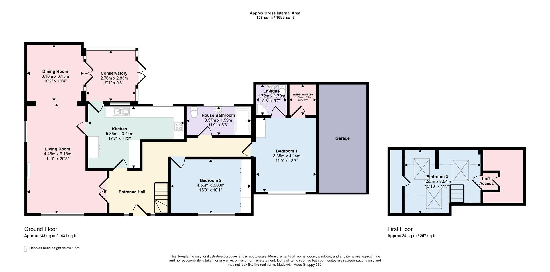 3 bed detached bungalow for sale in Birchlands Avenue, Wilsden, Bradford, BD15 0HB - Property floorplan