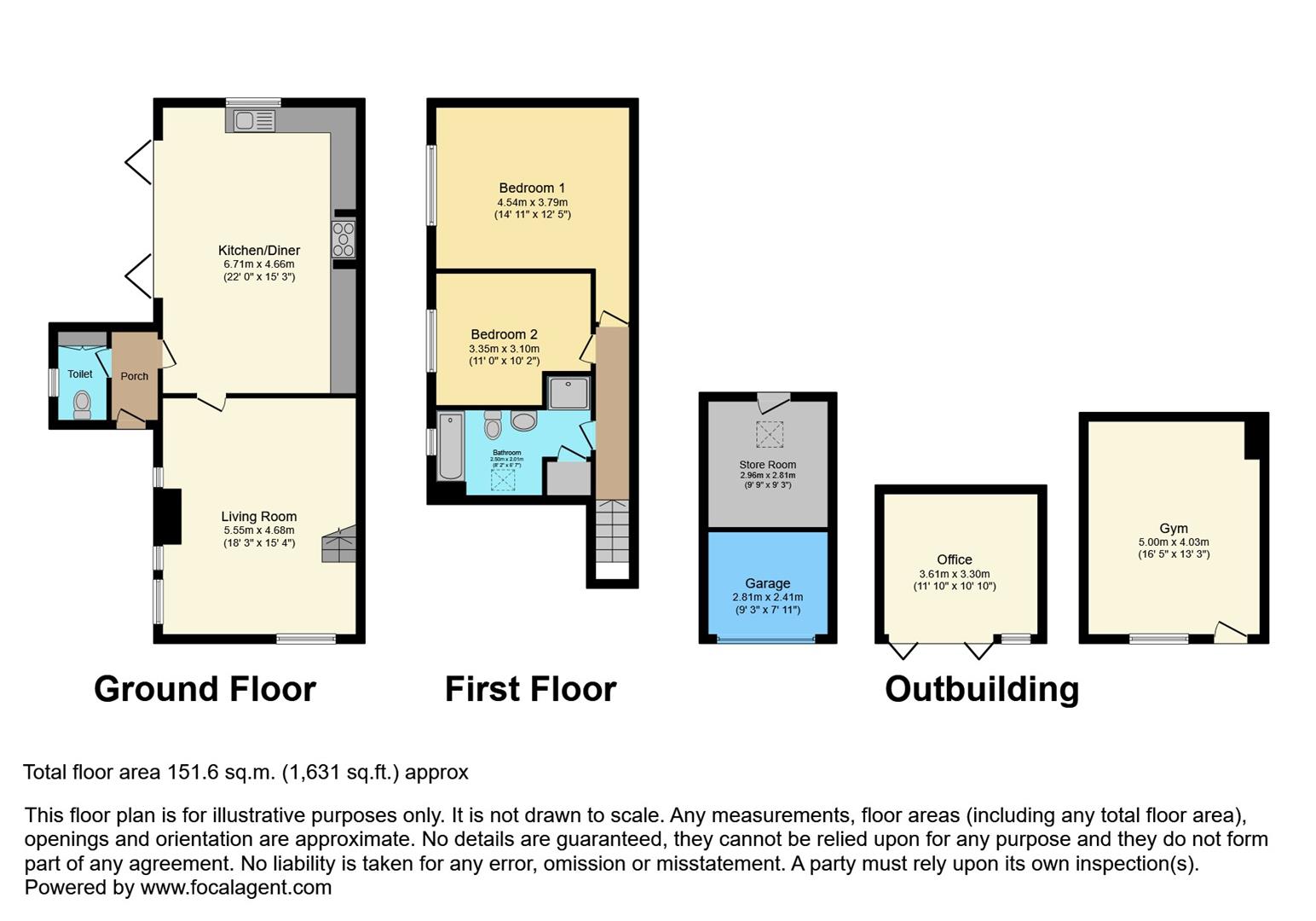 2 bed barn conversion for sale in Todley Hall Road, Oakworth, Keighley, BD22 0QB - Property floorplan