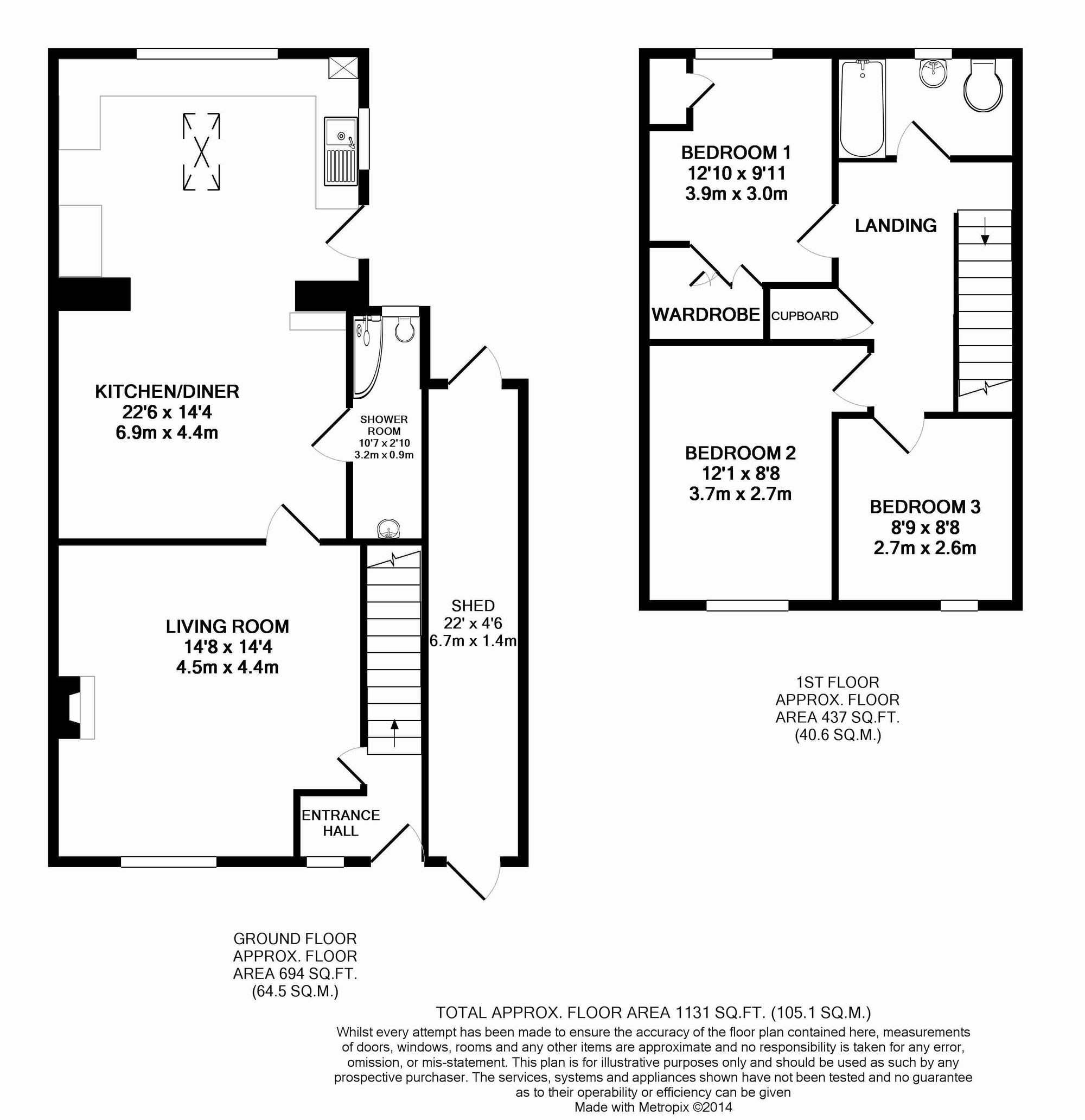 3 bed house for sale in Laurel Dene, Pontyclun - Property Floorplan