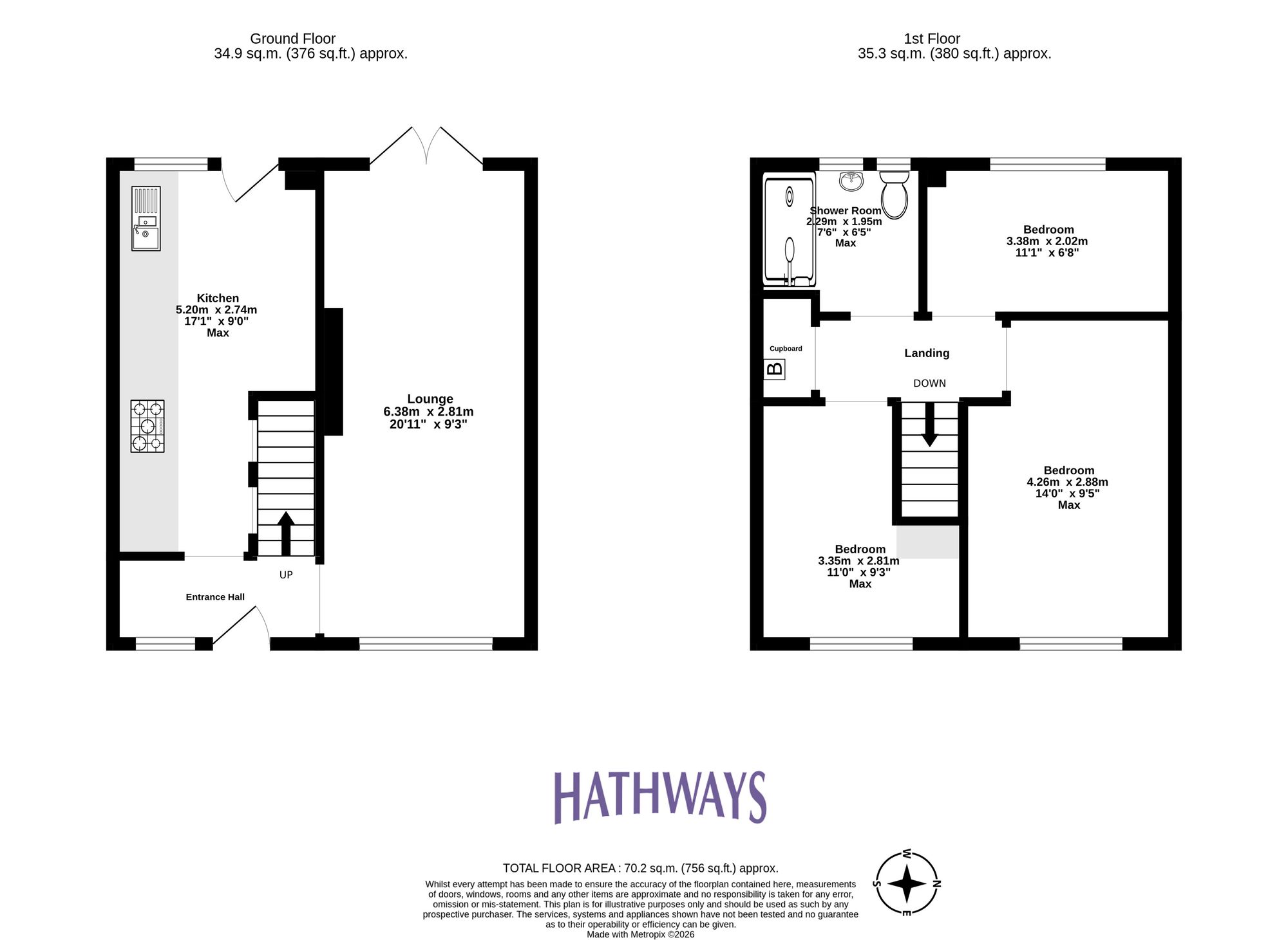 3 bed terraced house for sale in Ledbrooke Close, Cwmbran - Property Floorplan