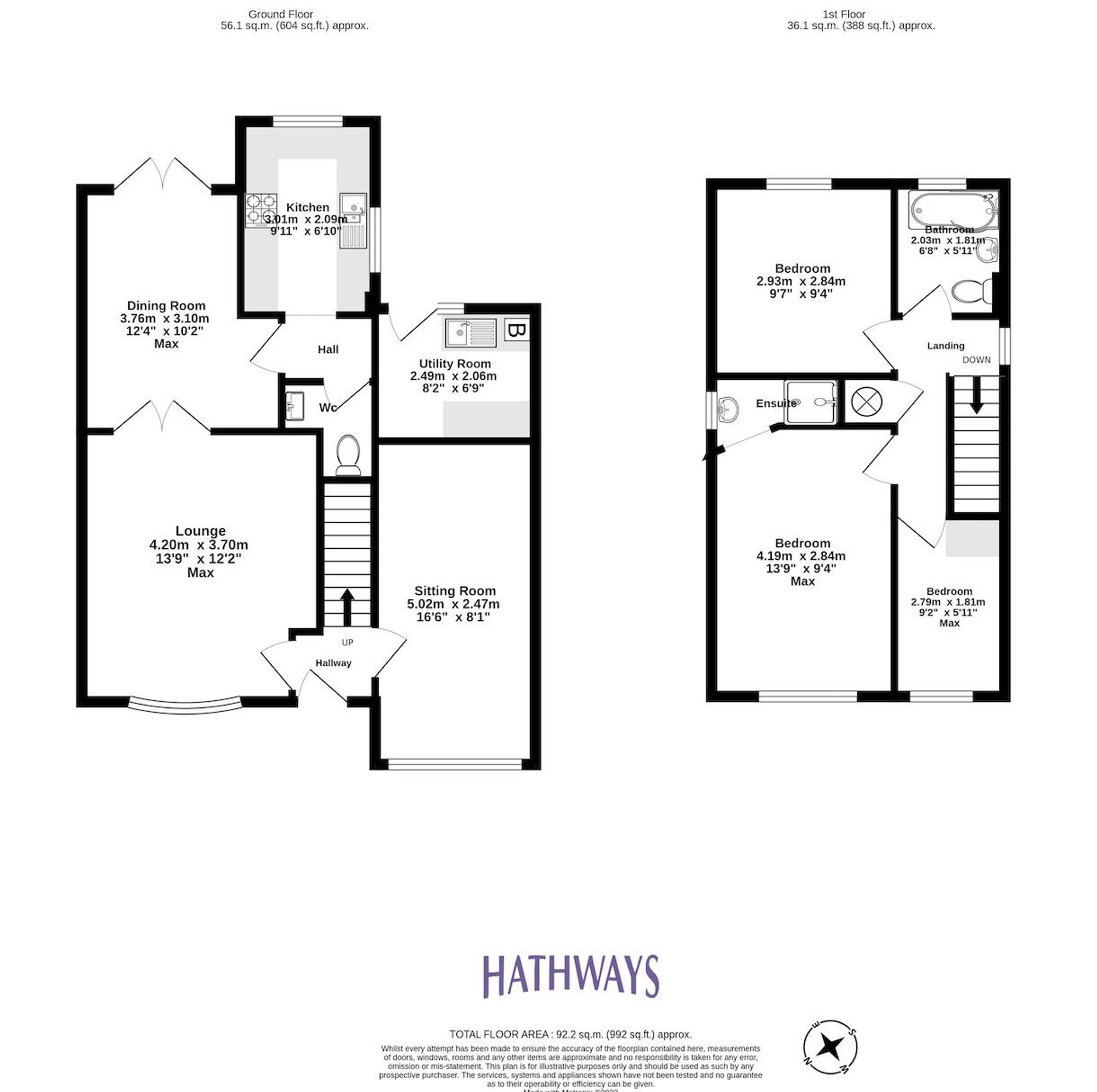3 bed detached house for sale in Oaklands View, Cwmbran - Property Floorplan