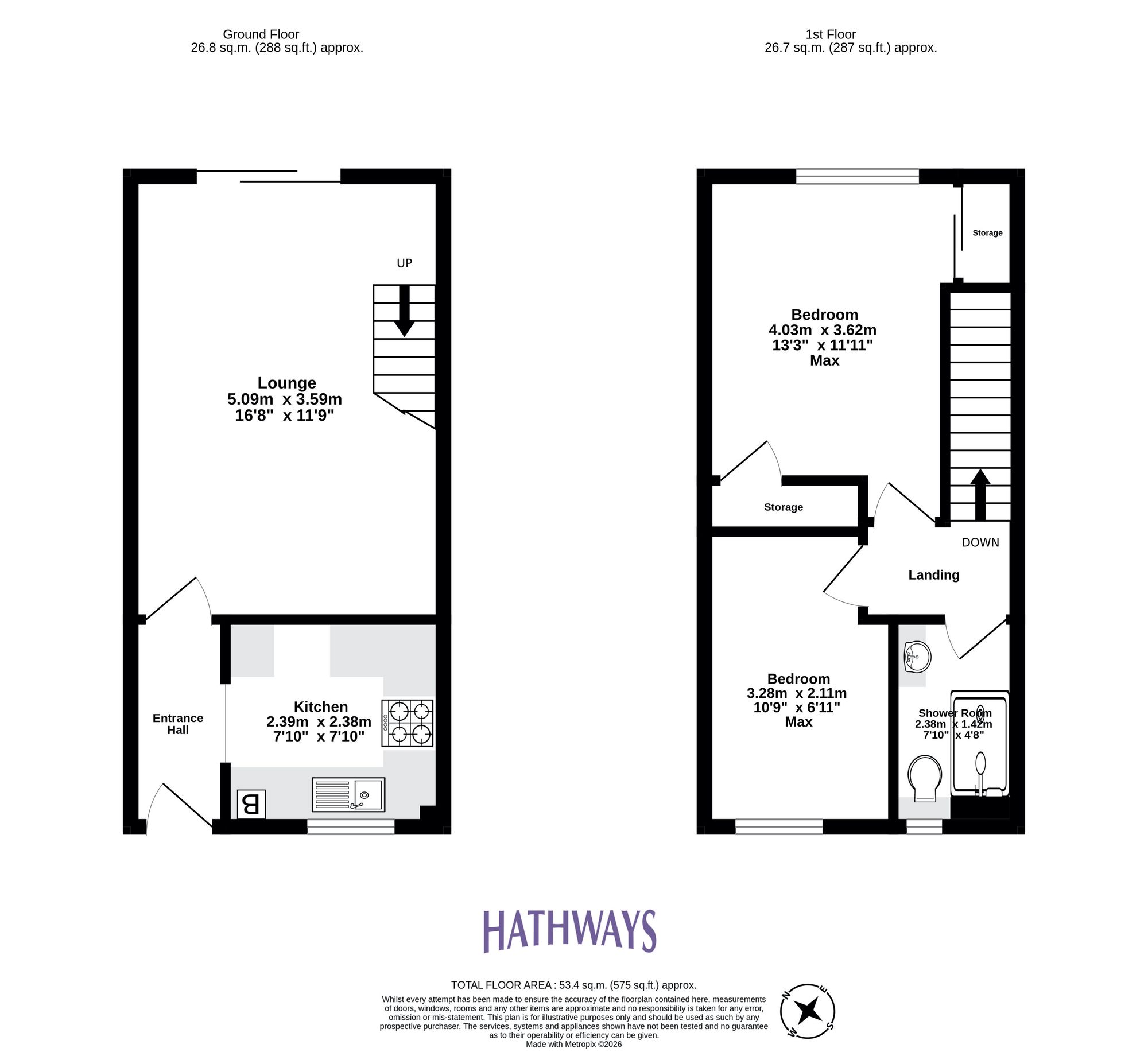 2 bed terraced house for sale in The Brades, Caerleon, NP18 - Property floorplan