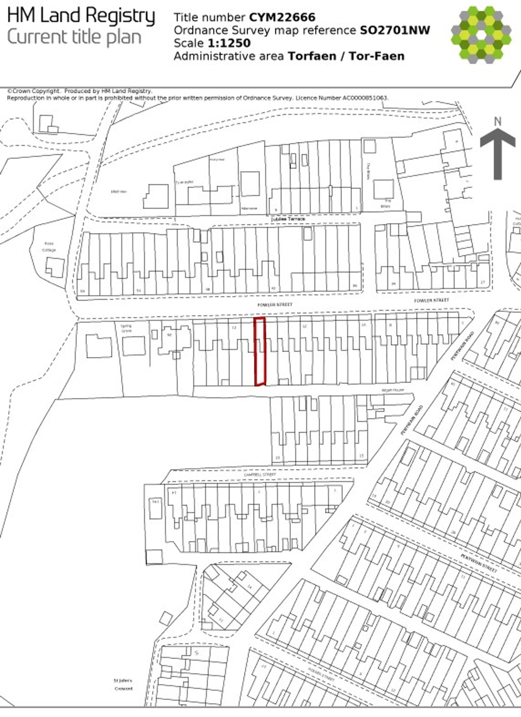 2 bed terraced house for sale in Fowler Street, Pontypool - Property Floorplan