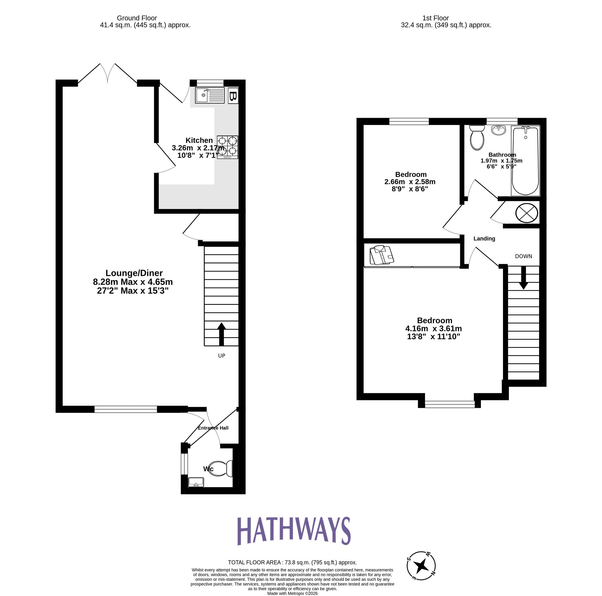 2 bed mid-terraced house for sale in Roman Gates, Caerleon, NP18 - Property floorplan