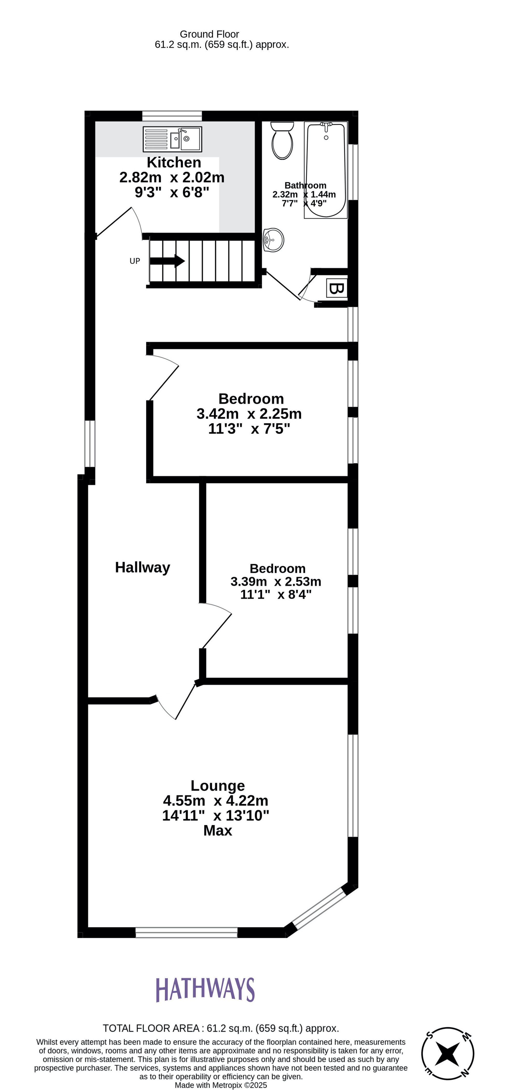 2 bed flat for sale in Alma Place, Pontypool - Property Floorplan