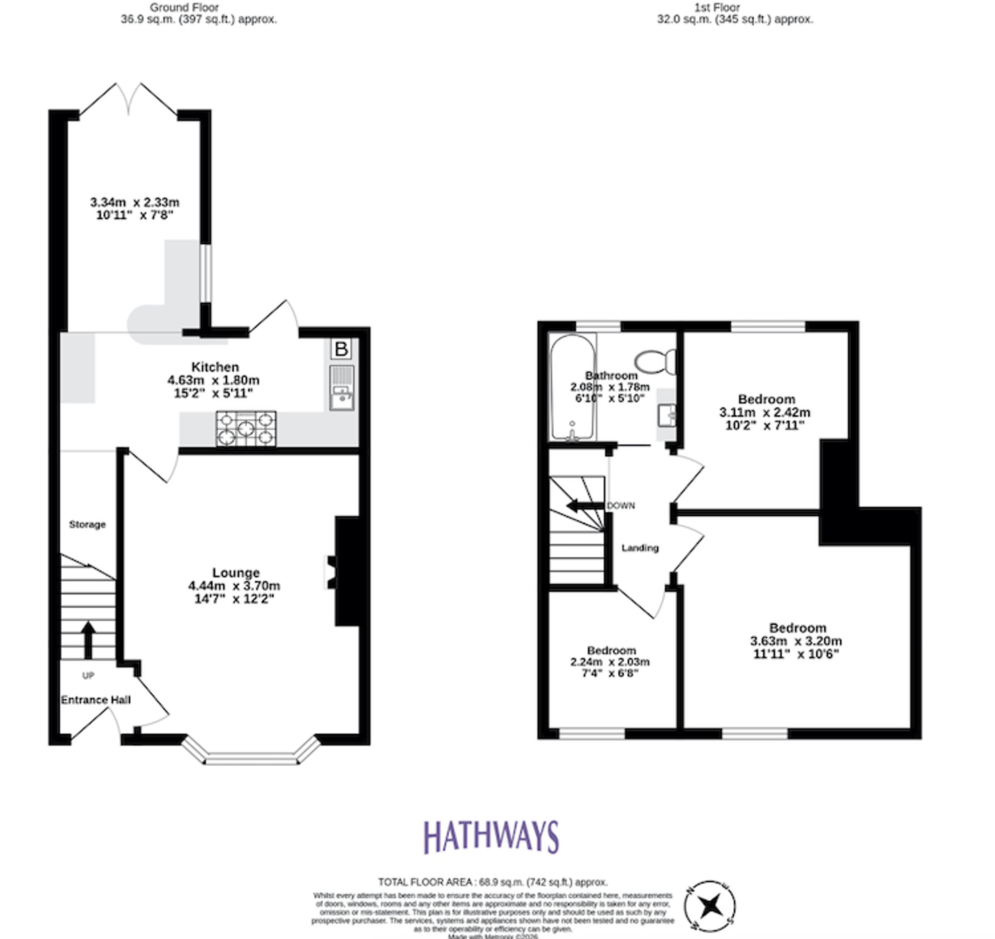 3 bed terraced house for sale in Ponthir, Newport, NP18 - Property floorplan