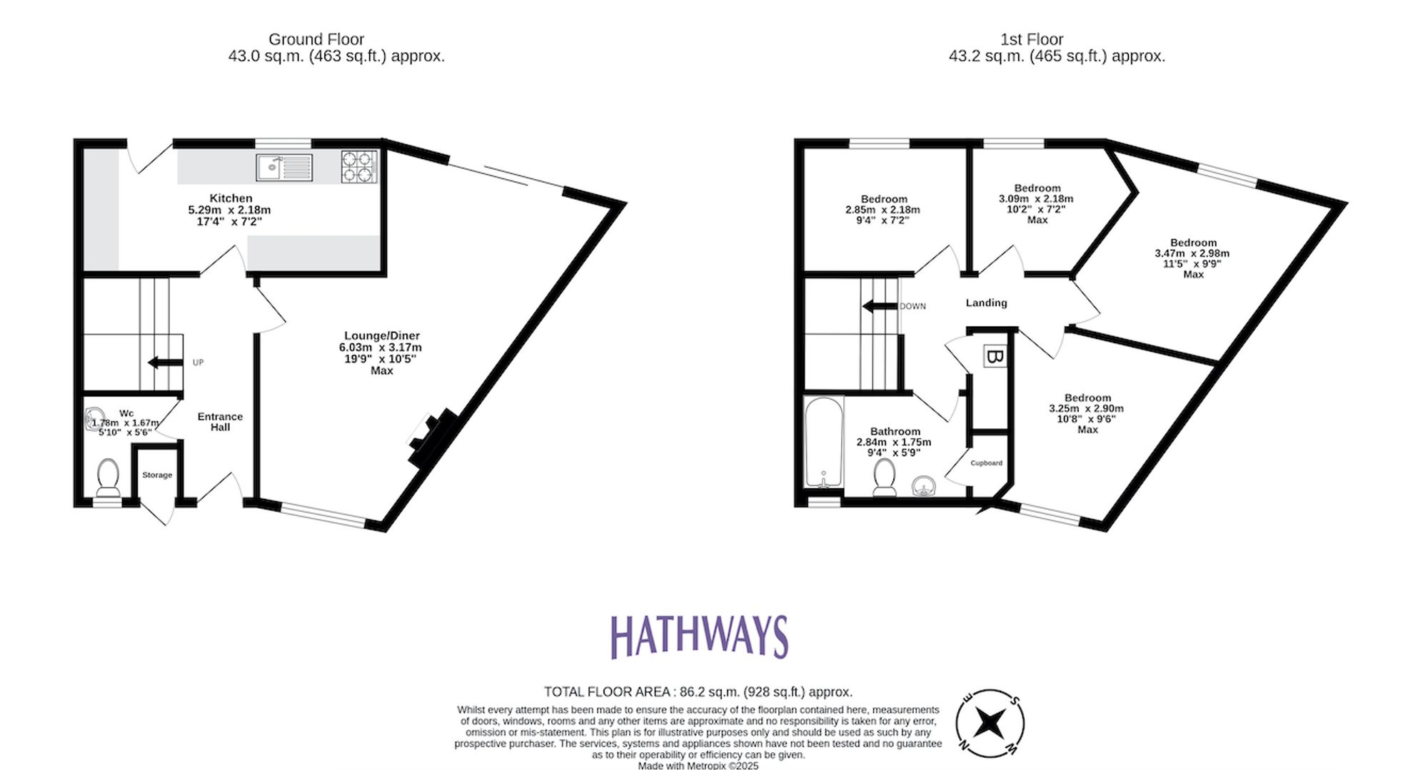 4 bed mid-terraced house for sale in Snowdon Court, Cwmbran - Property Floorplan