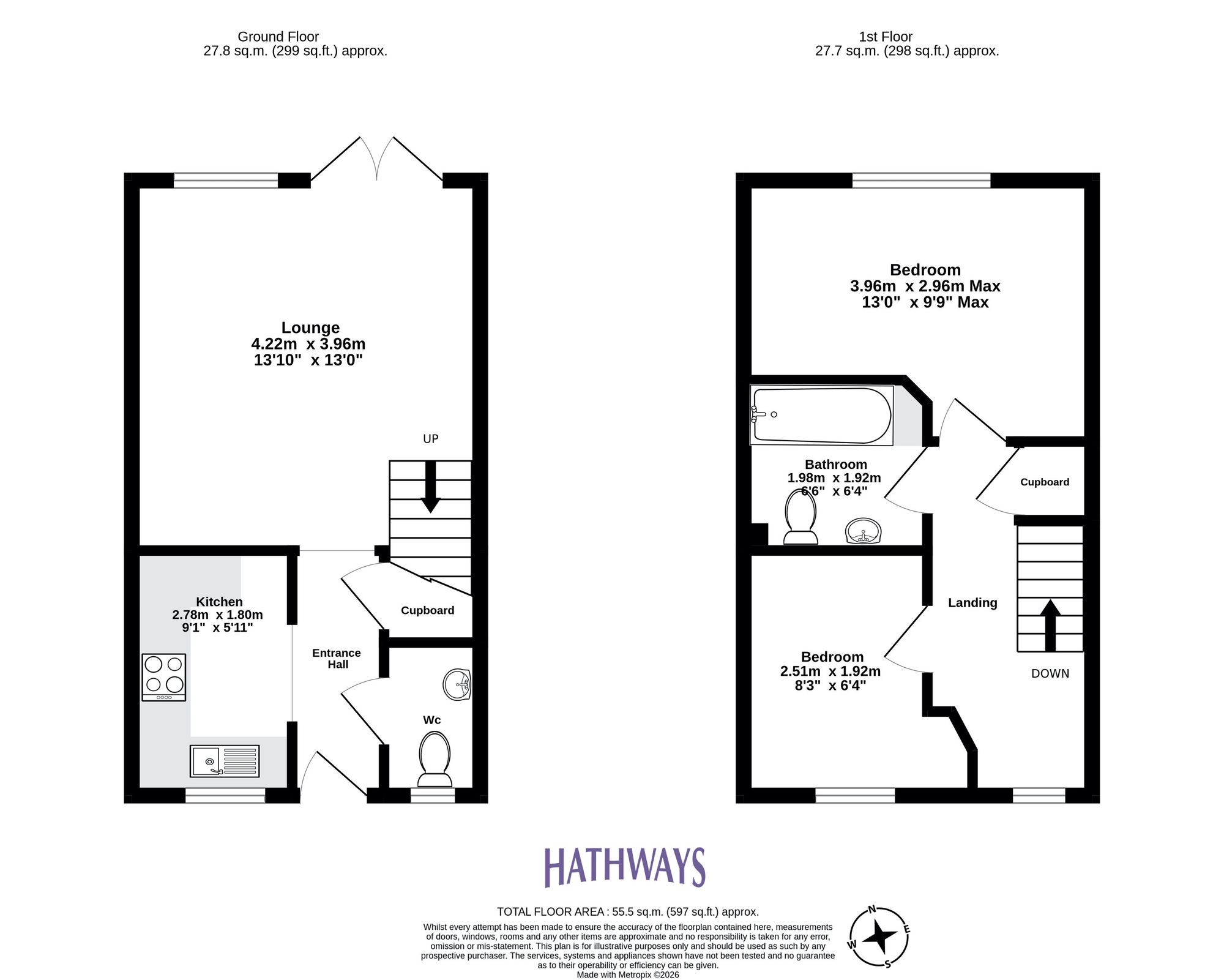 2 bed end of terrace house for sale in Thorncliffe Way, Cwmbran - Property Floorplan