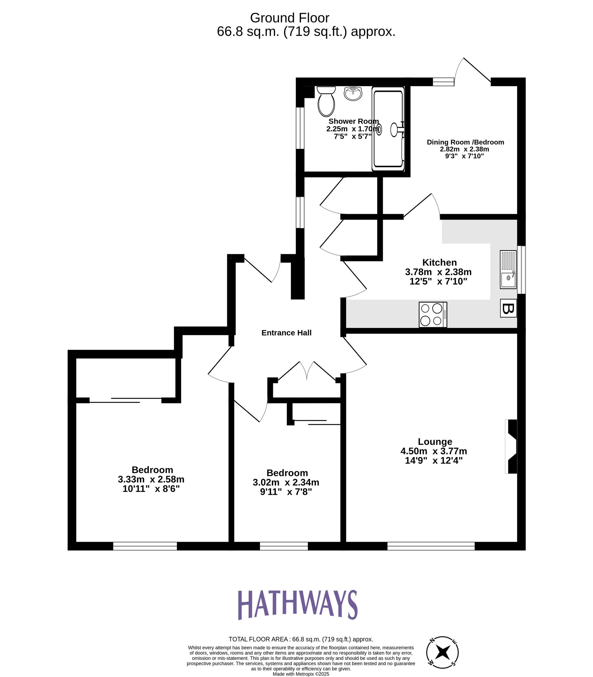 2 bed ground floor flat for sale in Croesyceiliog, Cwmbran - Property Floorplan