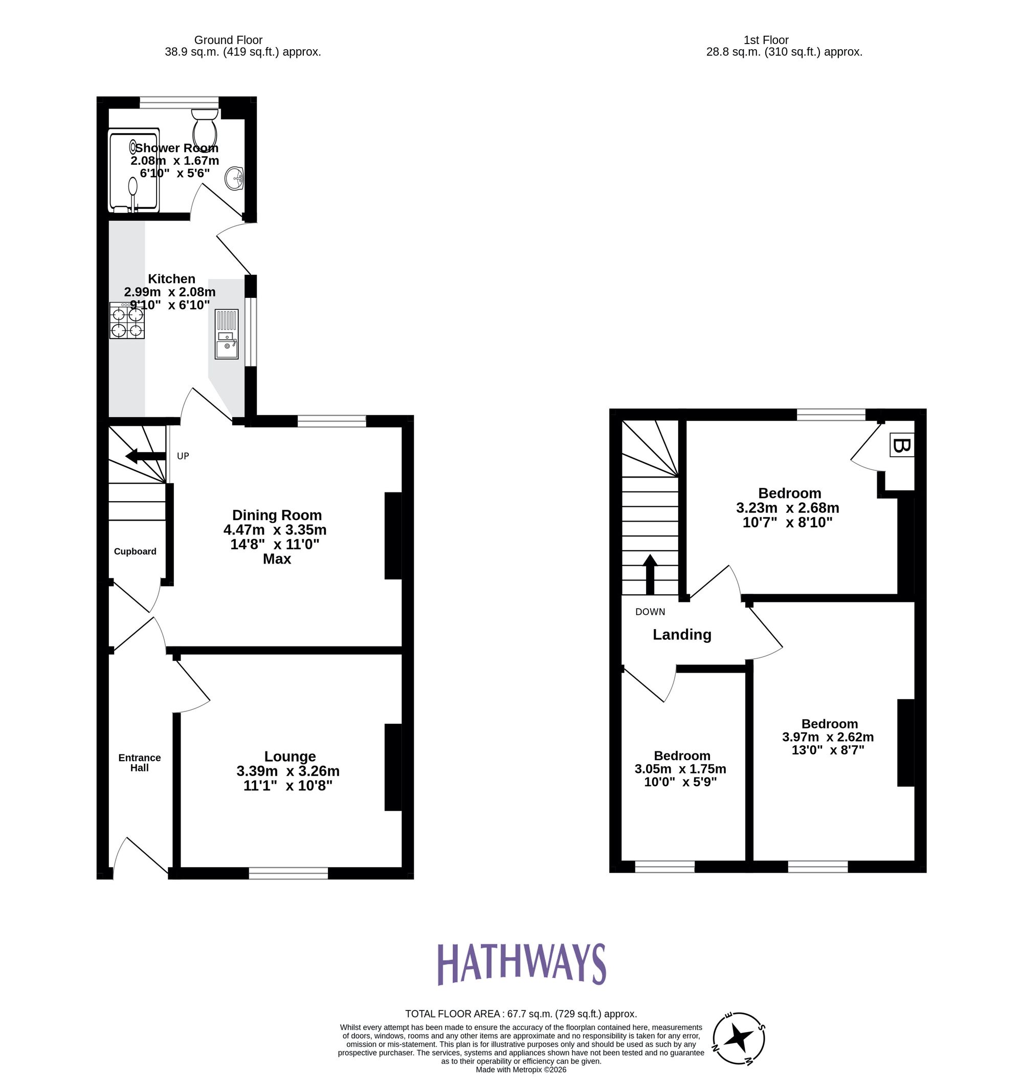 3 bed end of terrace house for sale in Gilwern Place, Cwmbran - Property Floorplan