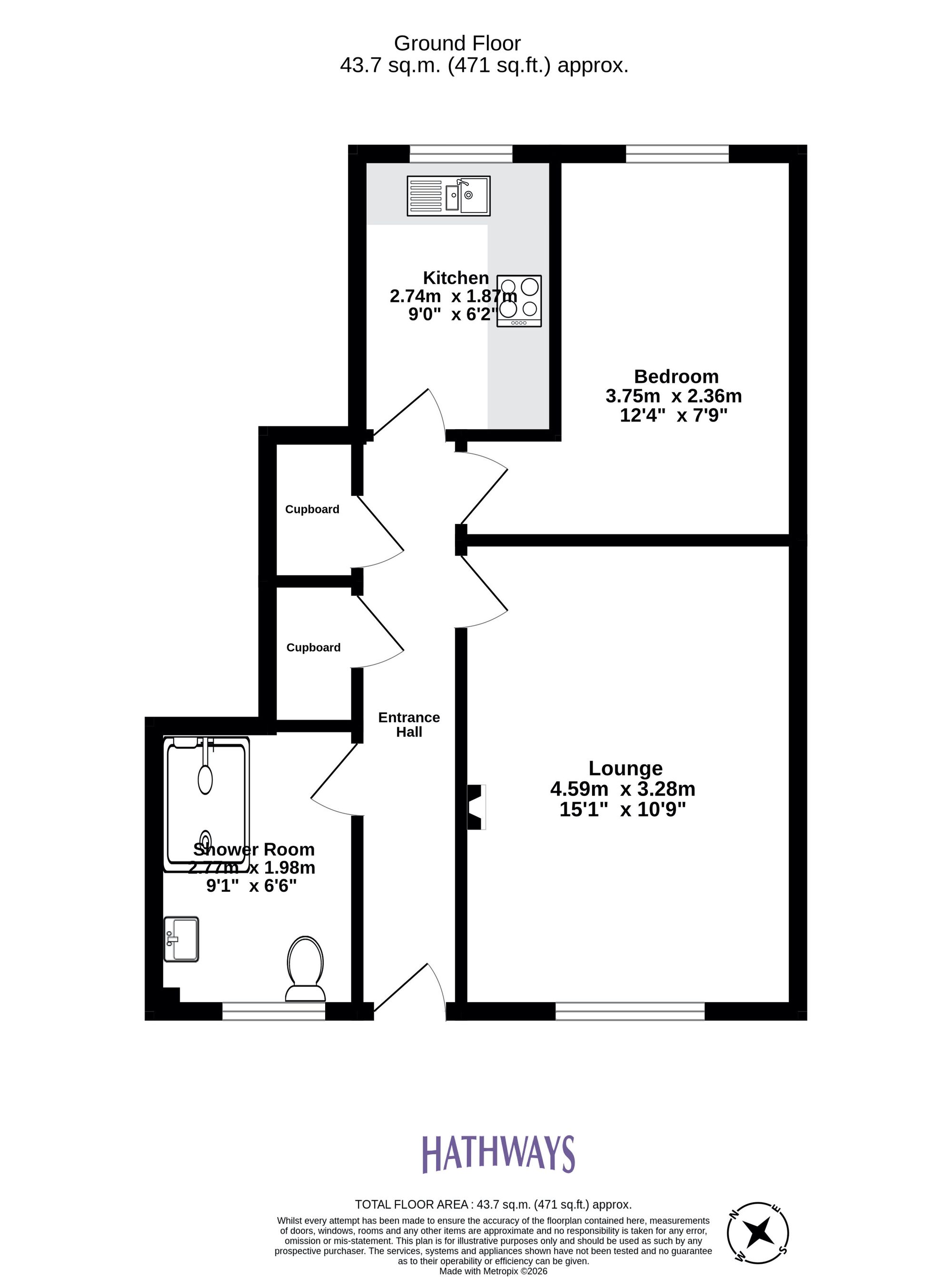 1 bed flat for sale in Llanerch Close, Wainfelin, NP4 1