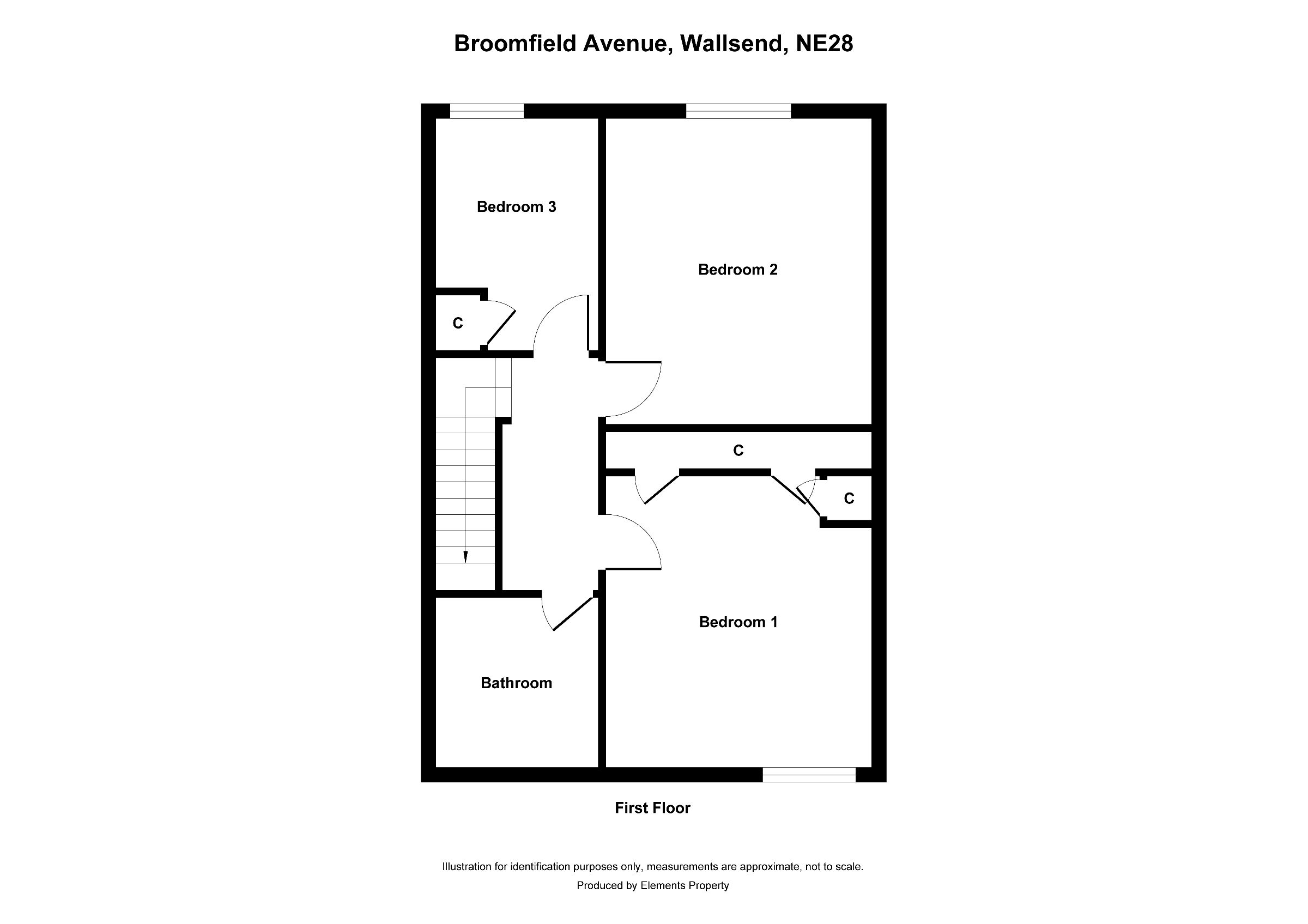 3 bed terraced house to rent in Broomfield Avenue, Wallsend - Property floorplan