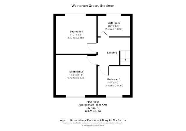 3 bed terraced house to rent in Westerton Green, Stockton-on-Tees - Property floorplan