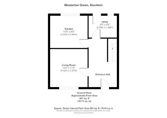 3 bed terraced house to rent in Westerton Green, Stockton-on-Tees - Property floorplan
