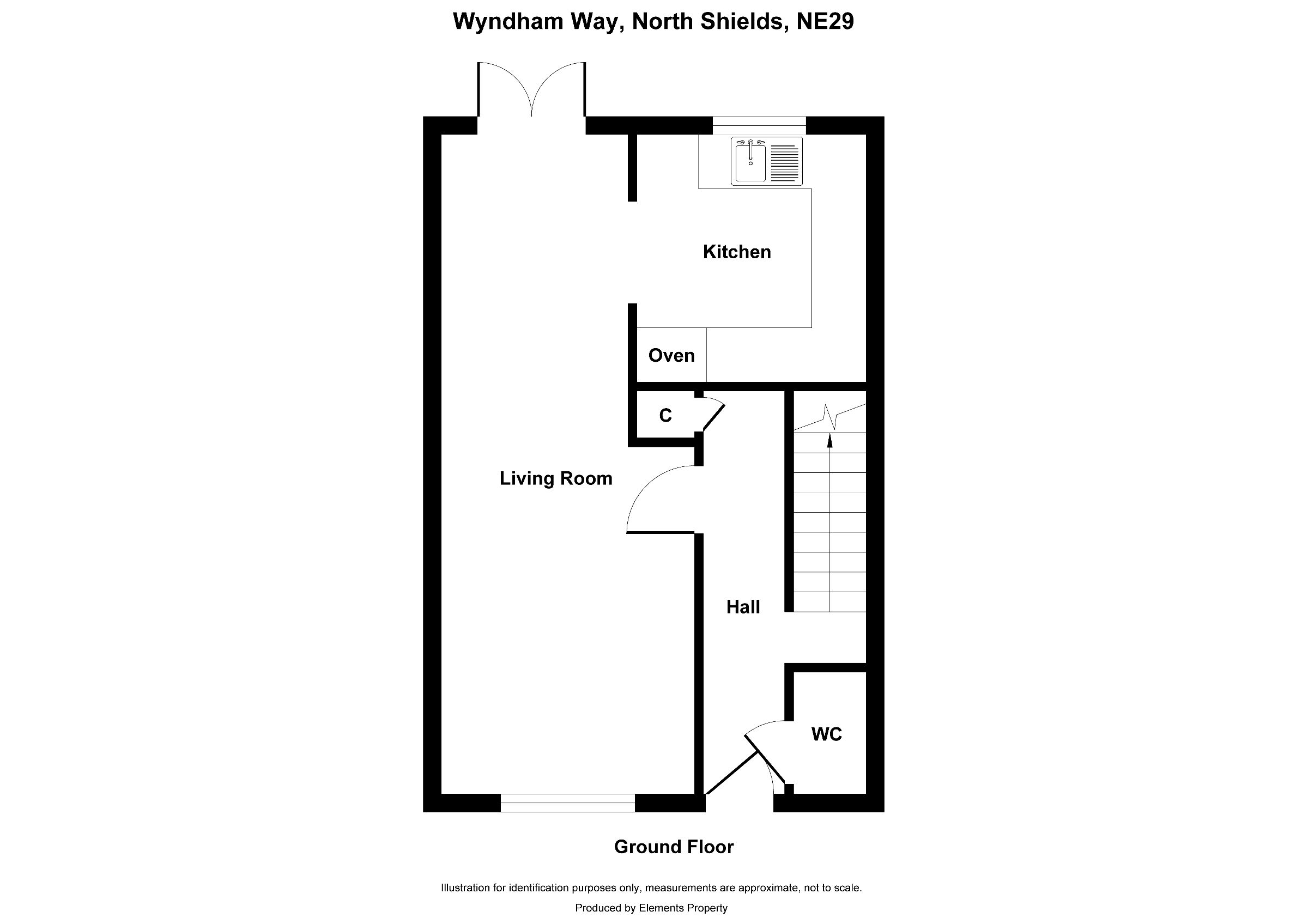 3 bed terraced house to rent in Wyndham Way, North Shields - Property floorplan