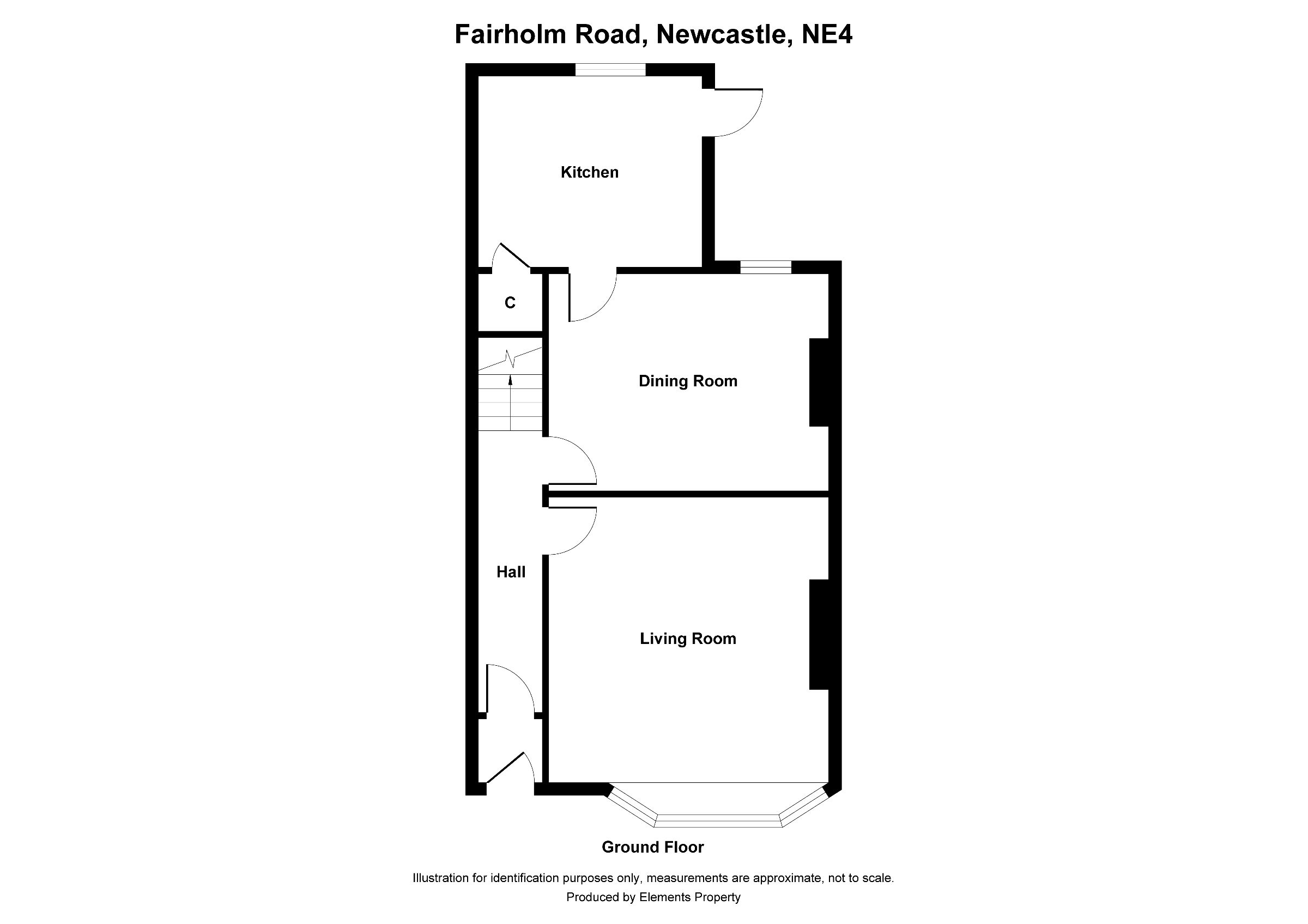 3 bed terraced house to rent in Fairholm Road, Newcastle - Property floorplan