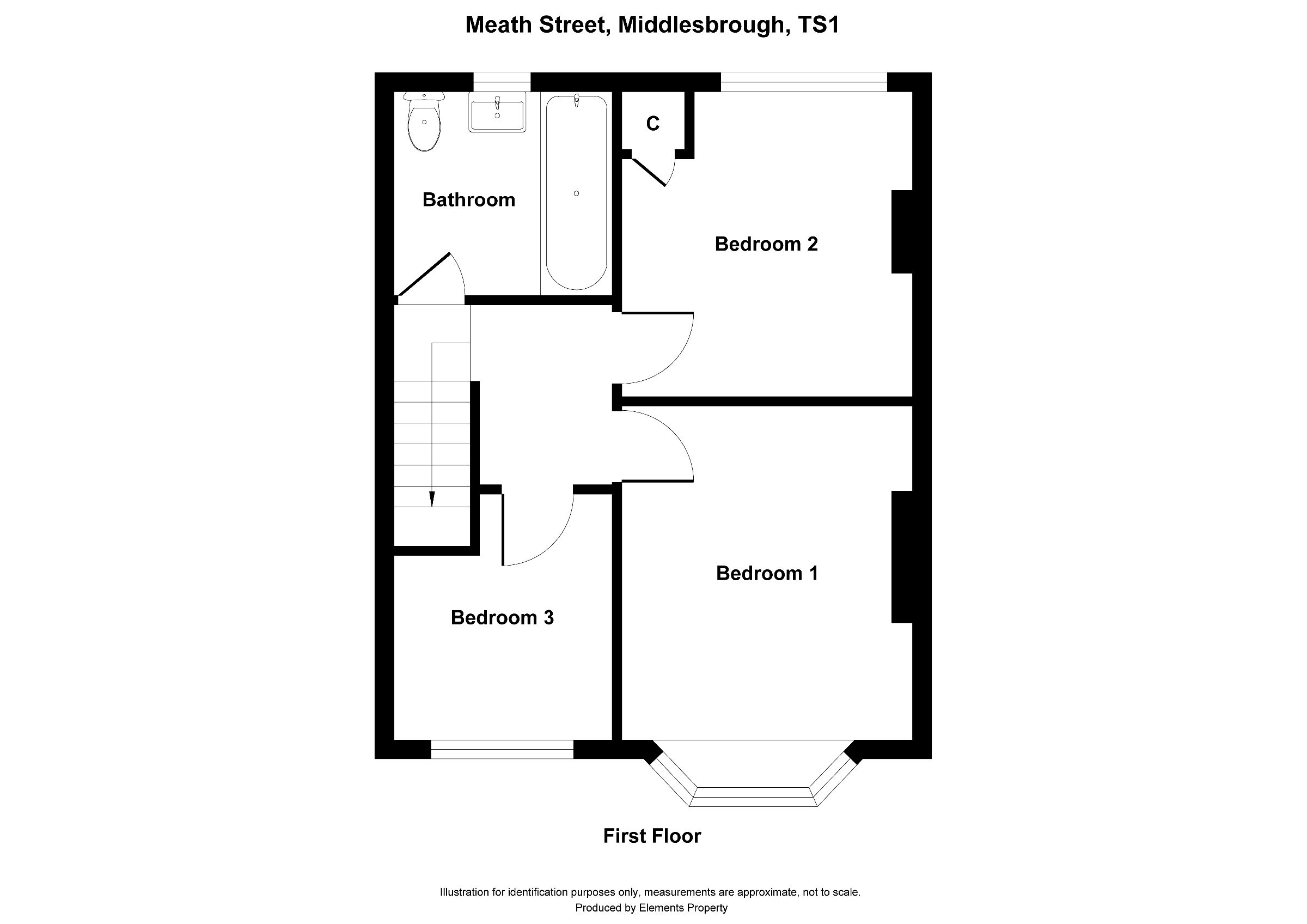 3 bed terraced house to rent in Meath Street, Middlesborough - Property floorplan
