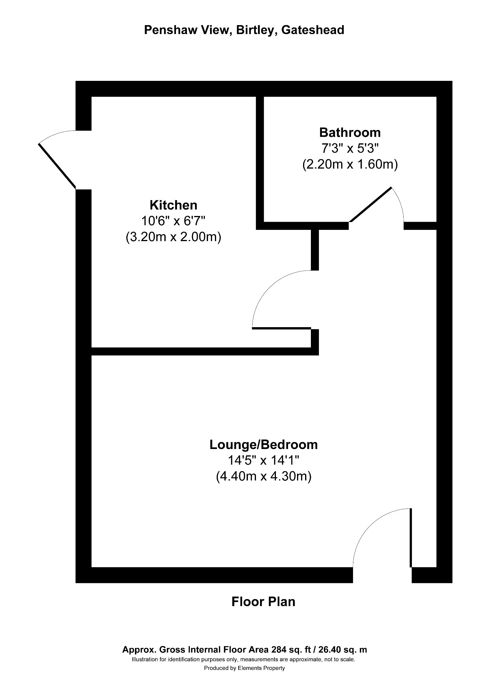 1 bed flat to rent in Birtley, Gateshead - Property floorplan